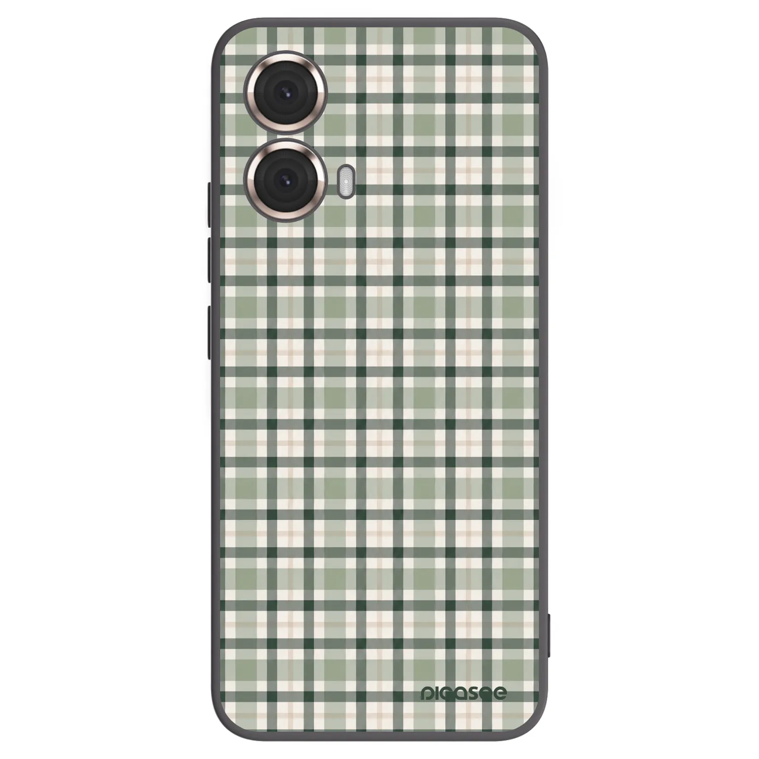 Picasee crna silikonska maskica za Motorola Moto G85 - Sage Tartan