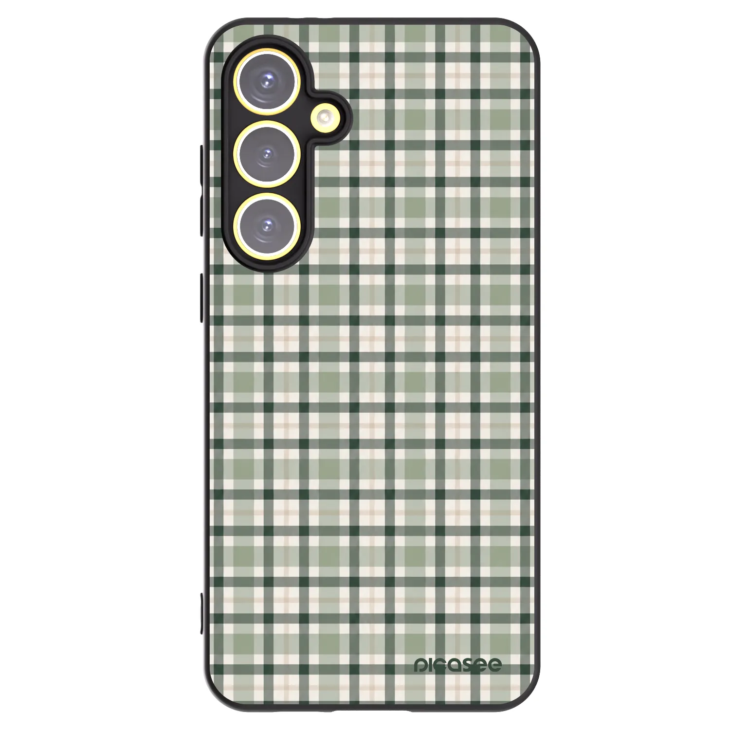 Picasee crna silikonska maskica za Samsung Galaxy S24 FE S721B - Sage Tartan