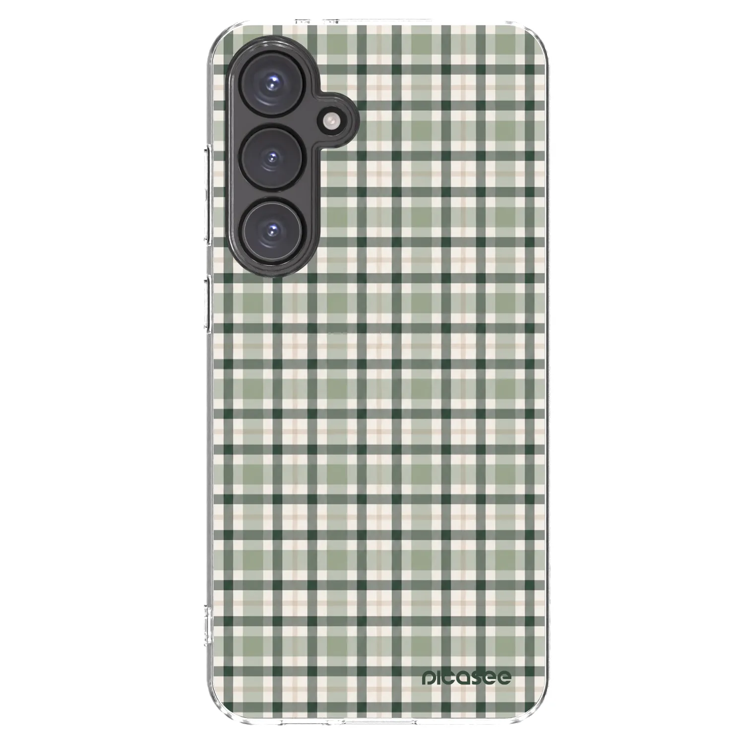 Picasee silikonska prozirna maskica za Samsung Galaxy S24 FE S721B - Sage Tartan