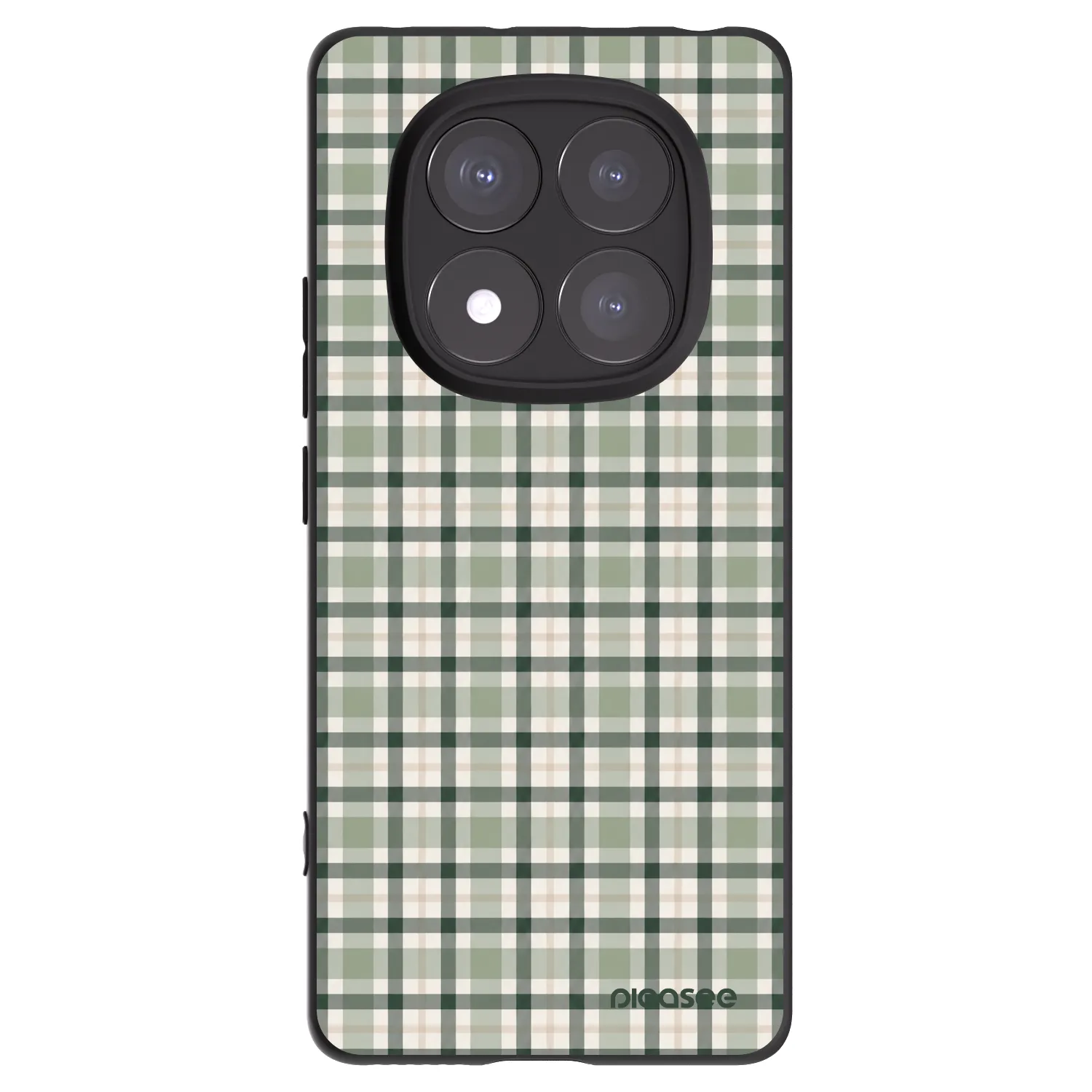 Picasee crna silikonska maskica za Xiaomi Redmi Note 14 Pro 5G - Sage Tartan