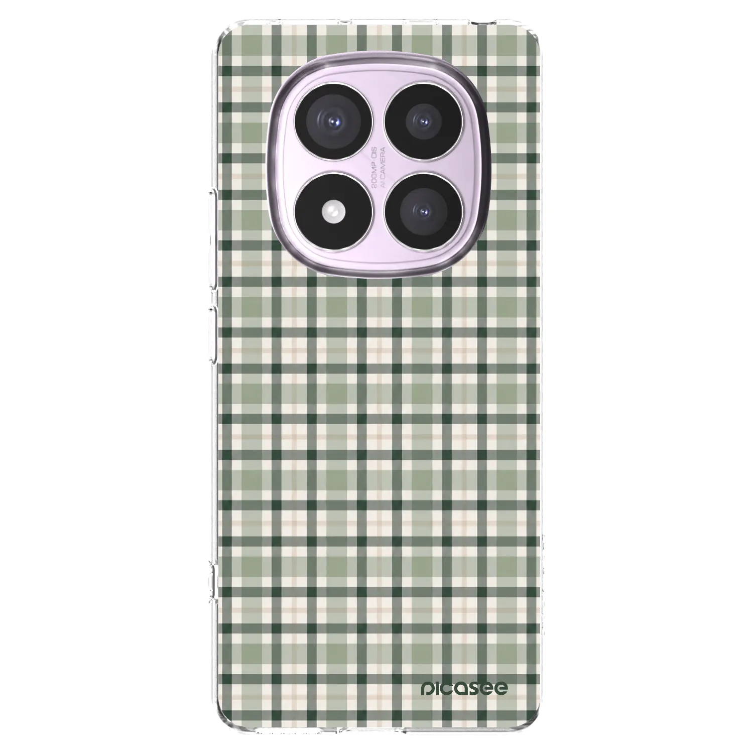Picasee silikonska prozirna maskica za Xiaomi Redmi Note 14 Pro 5G - Sage Tartan