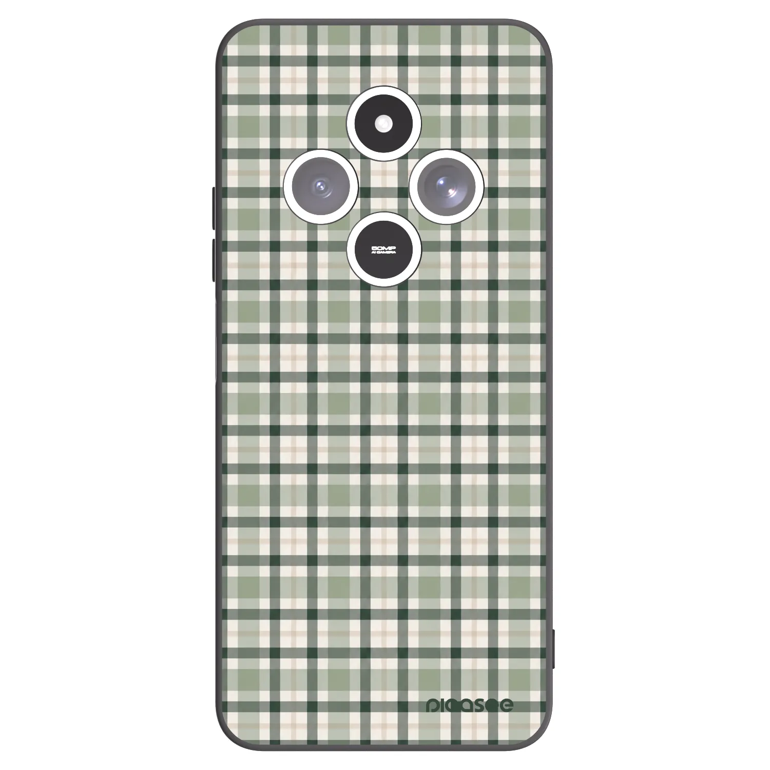 Picasee crna silikonska maskica za Xiaomi Redmi 14C - Sage Tartan