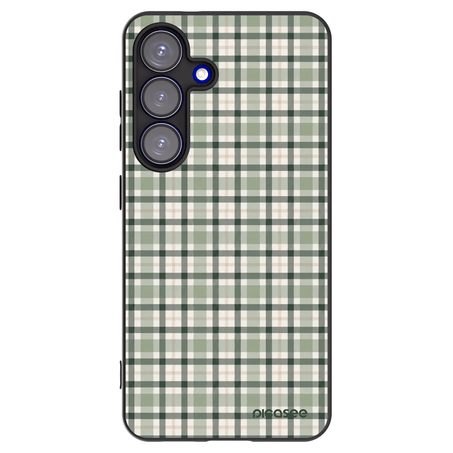 Picasee crna silikonska maskica za Samsung Galaxy S25 5G - Sage Tartan