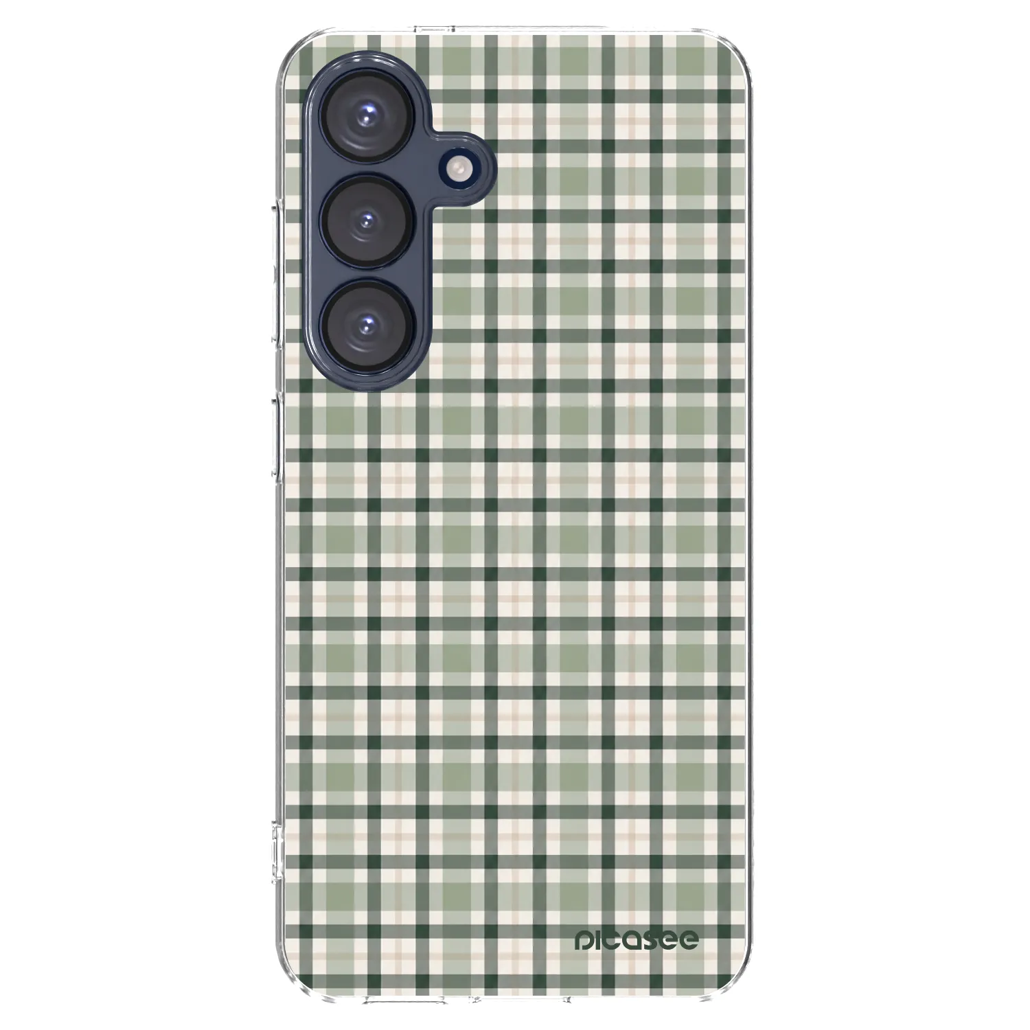 Picasee silikonska prozirna maskica za Samsung Galaxy S25 5G - Sage Tartan