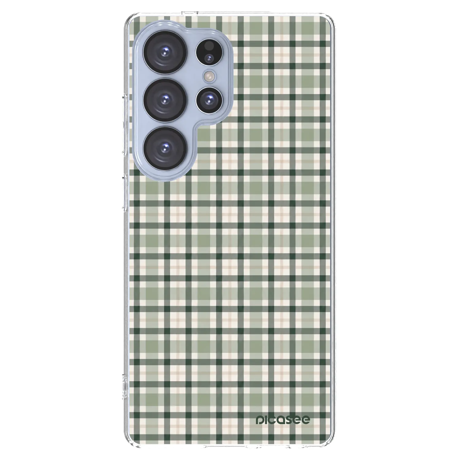 Picasee silikonska prozirna maskica za Samsung Galaxy S25 Ultra 5G - Sage Tartan