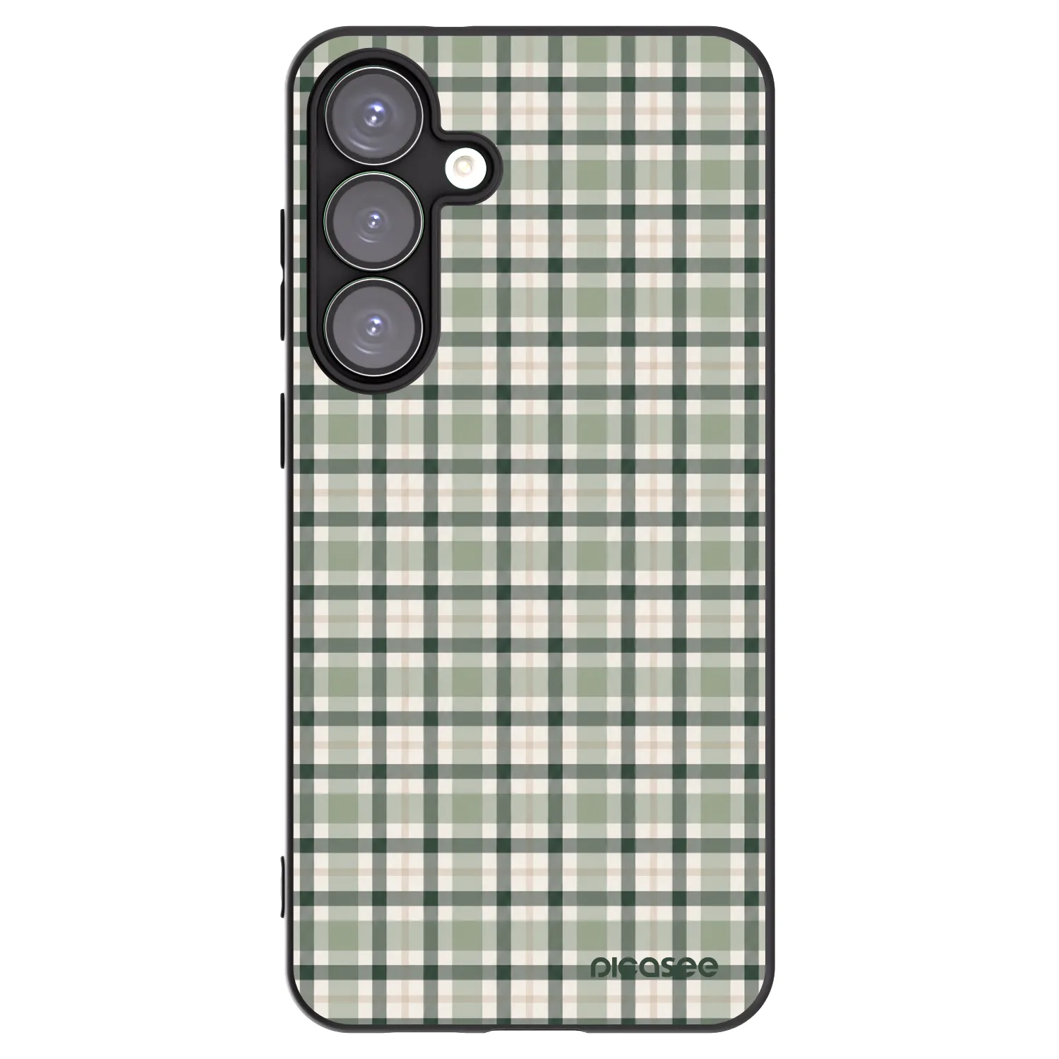 Picasee crna silikonska maskica za Samsung Galaxy S25+ 5G - Sage Tartan