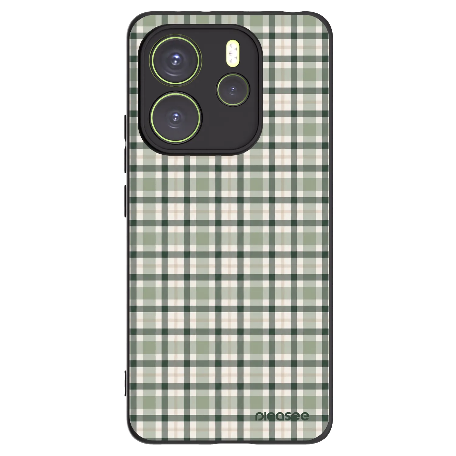 Picasee crna silikonska maskica za Xiaomi Redmi Note 14 4G - Sage Tartan