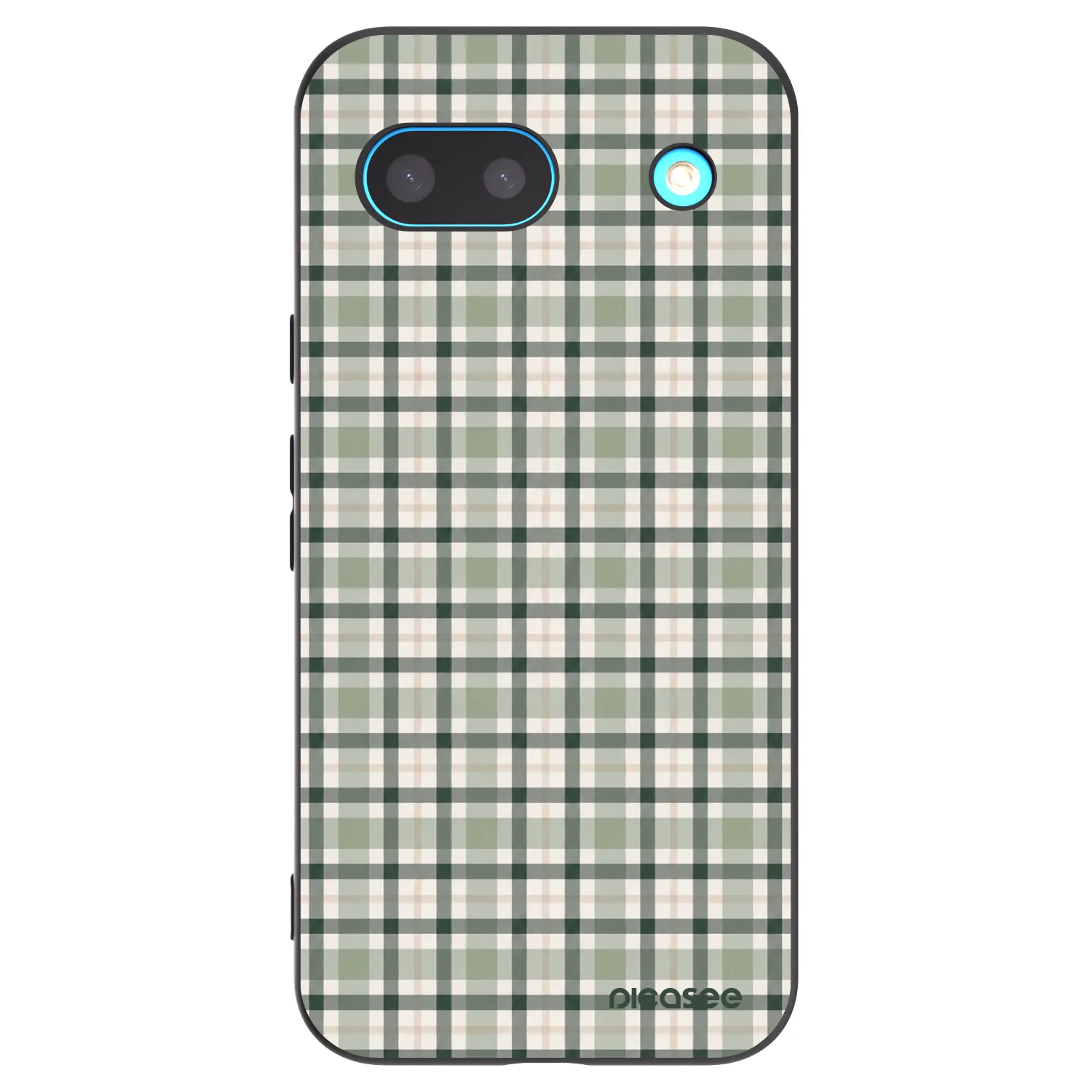 Picasee crna silikonska maskica za Google Pixel 8 - Sage Tartan