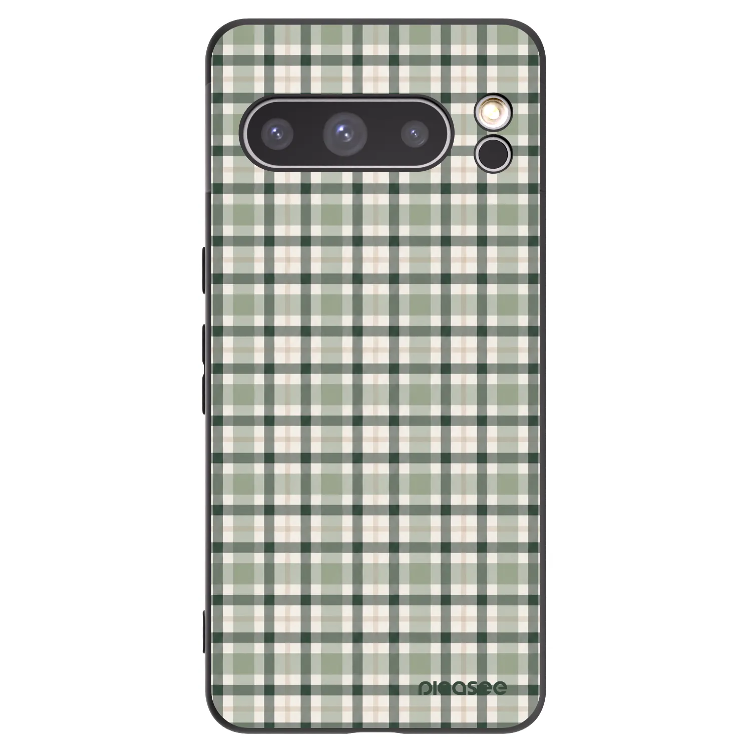 Picasee crna silikonska maskica za Google Pixel 8 Pro - Sage Tartan