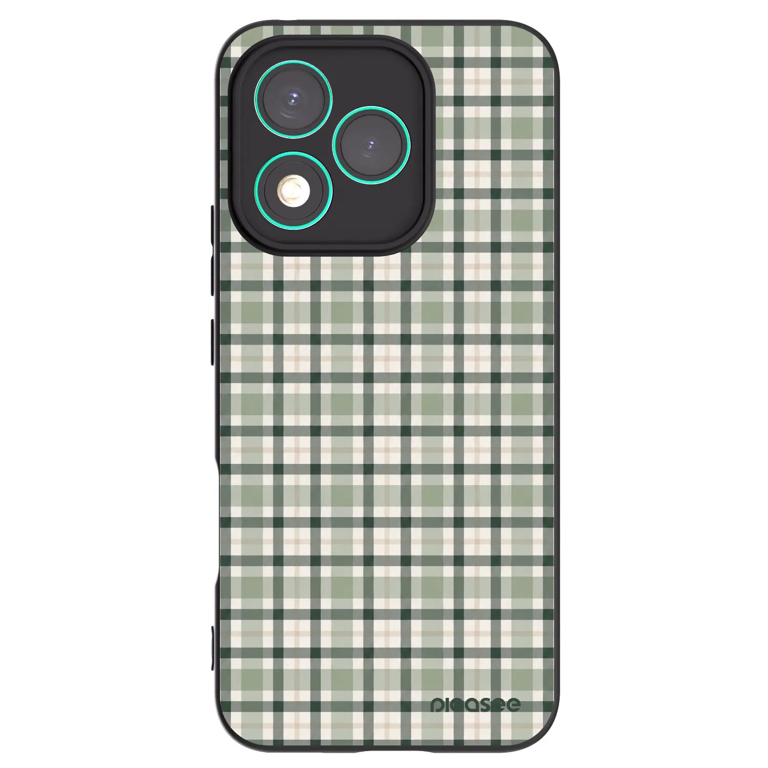 Picasee crna silikonska maskica za Honor 400 Lite 5G - Sage Tartan