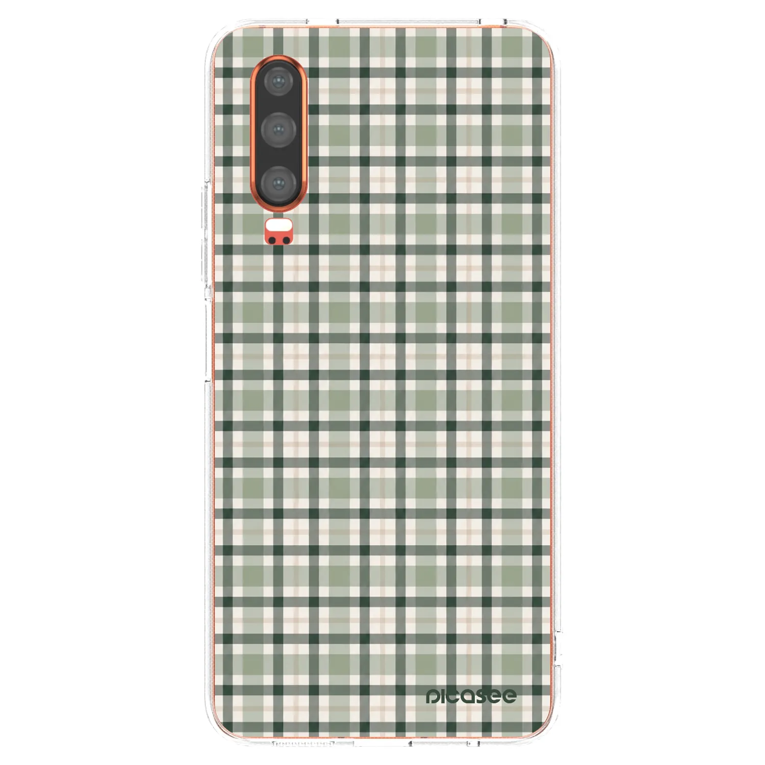 Picasee silikonska prozirna maskica za Huawei P30 - Sage Tartan
