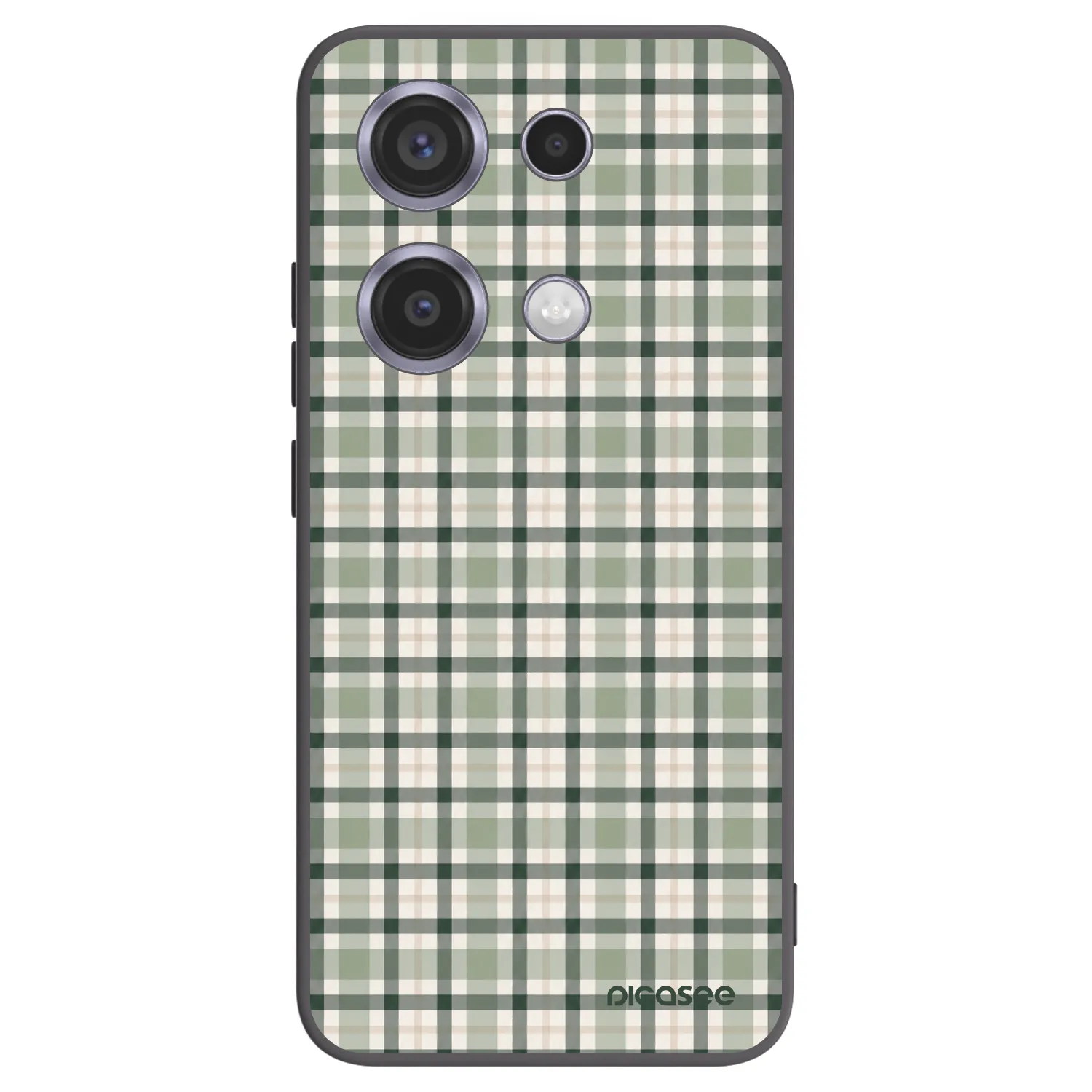 Picasee crna silikonska maskica za Xiaomi Redmi Note 14S - Sage Tartan