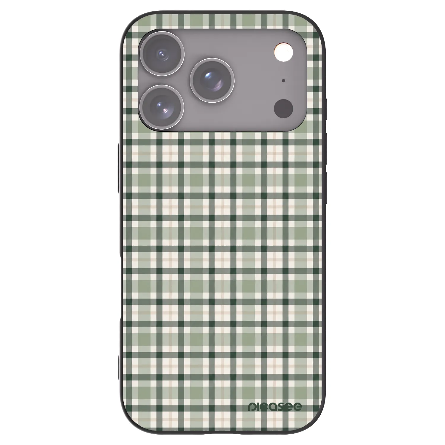 Picasee crna silikonska maskica za Apple iPhone 17 Pro - Sage Tartan