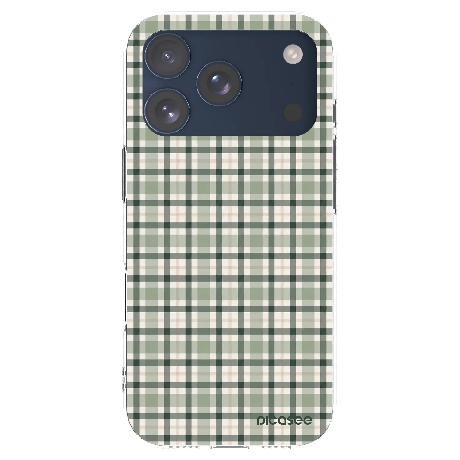 Picasee silikonska prozirna maskica za Apple iPhone 17 Pro - Sage Tartan