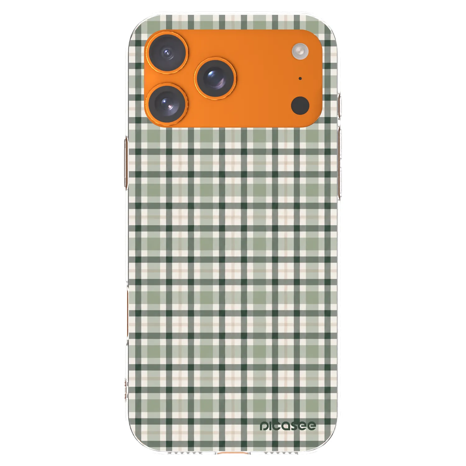Picasee silikonska prozirna maskica za Apple iPhone 17 Pro Max - Sage Tartan