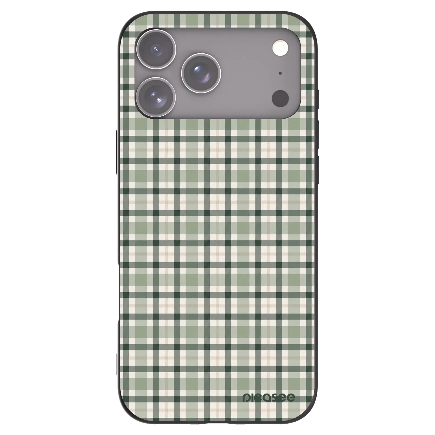 Picasee crna silikonska maskica za Apple iPhone 17 Pro Max - Sage Tartan
