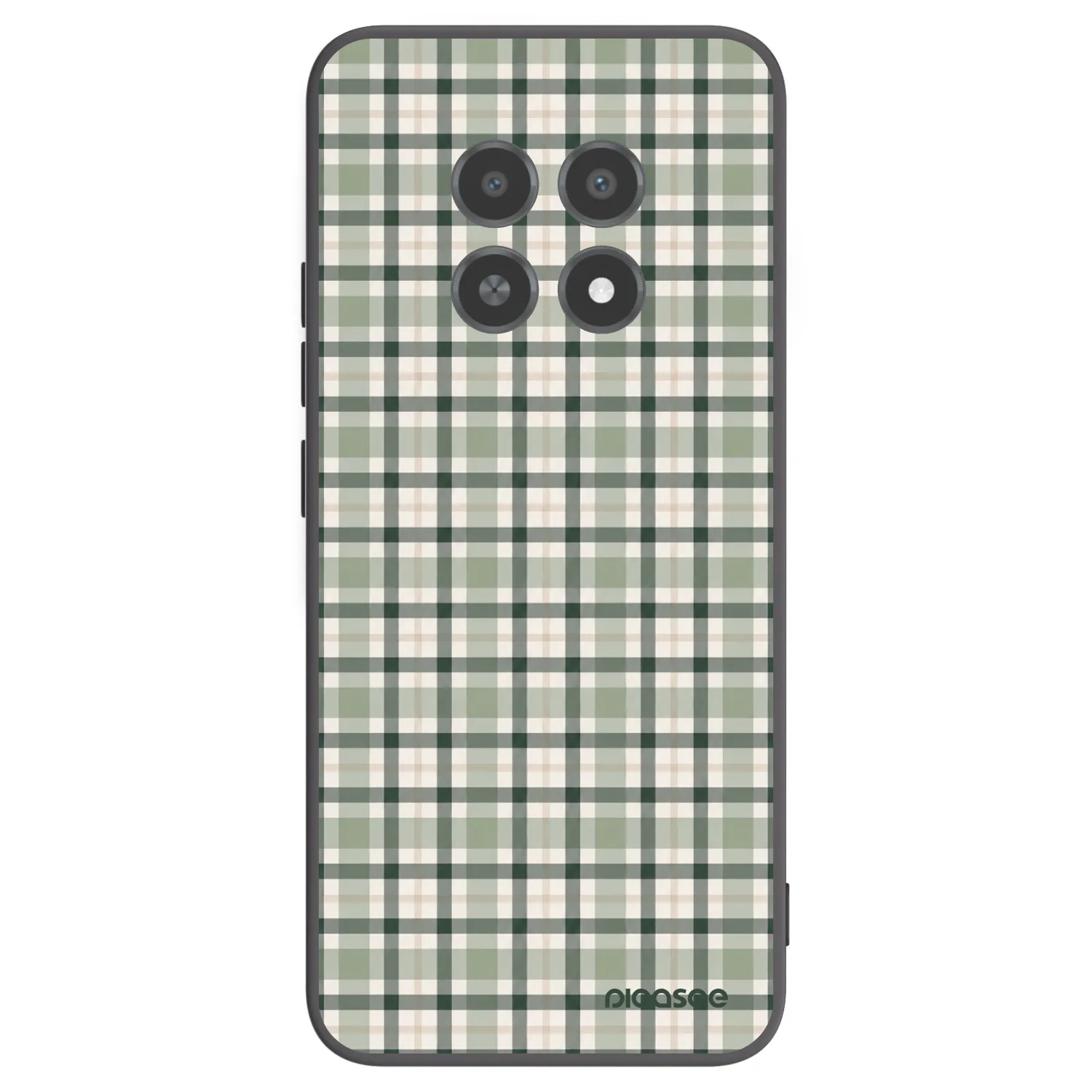 Picasee crna silikonska maskica za Realme 12X - Sage Tartan