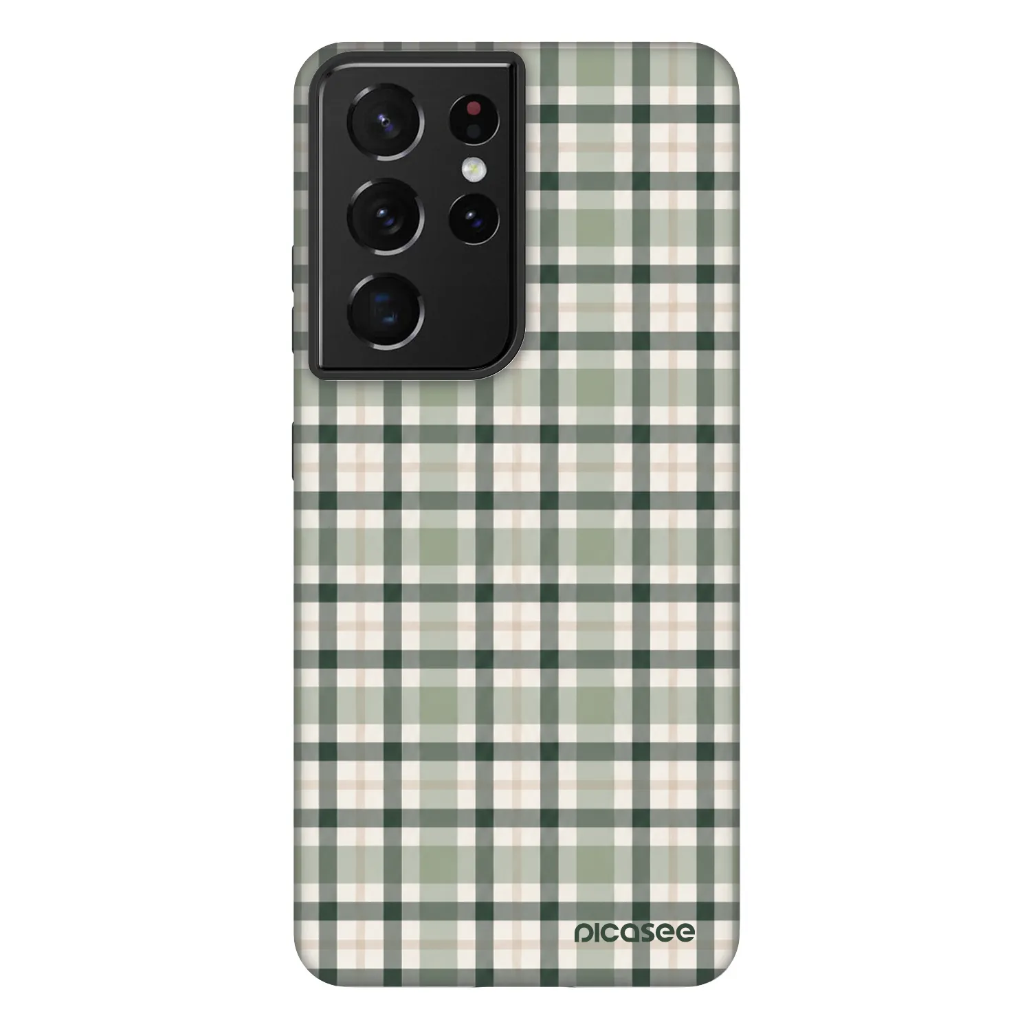 Picasee Fashion Case za Samsung Galaxy S21 Ultra 5G G998B - Sage Tartan