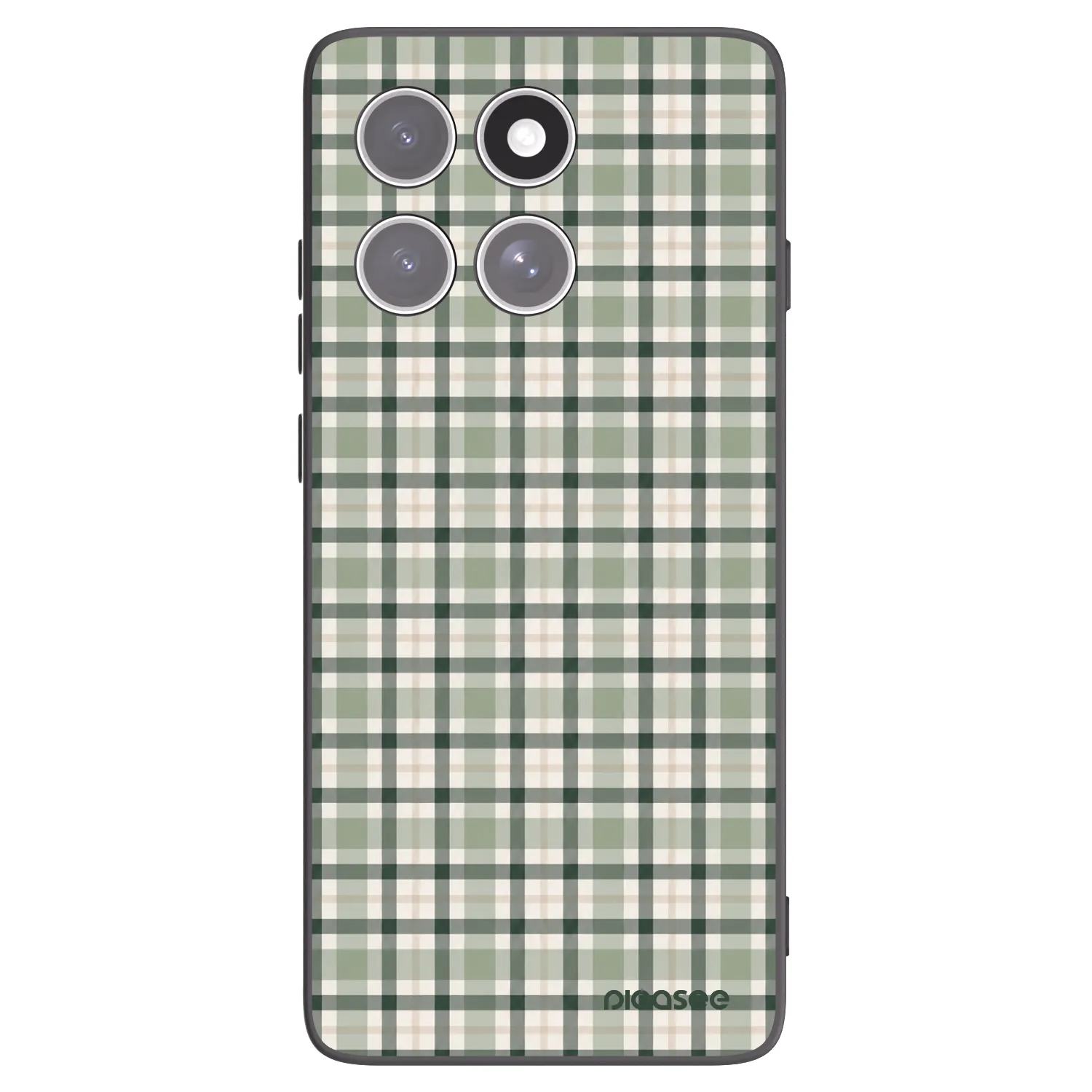 Picasee crna silikonska maskica za Motorola Edge 60 Pro - Sage Tartan