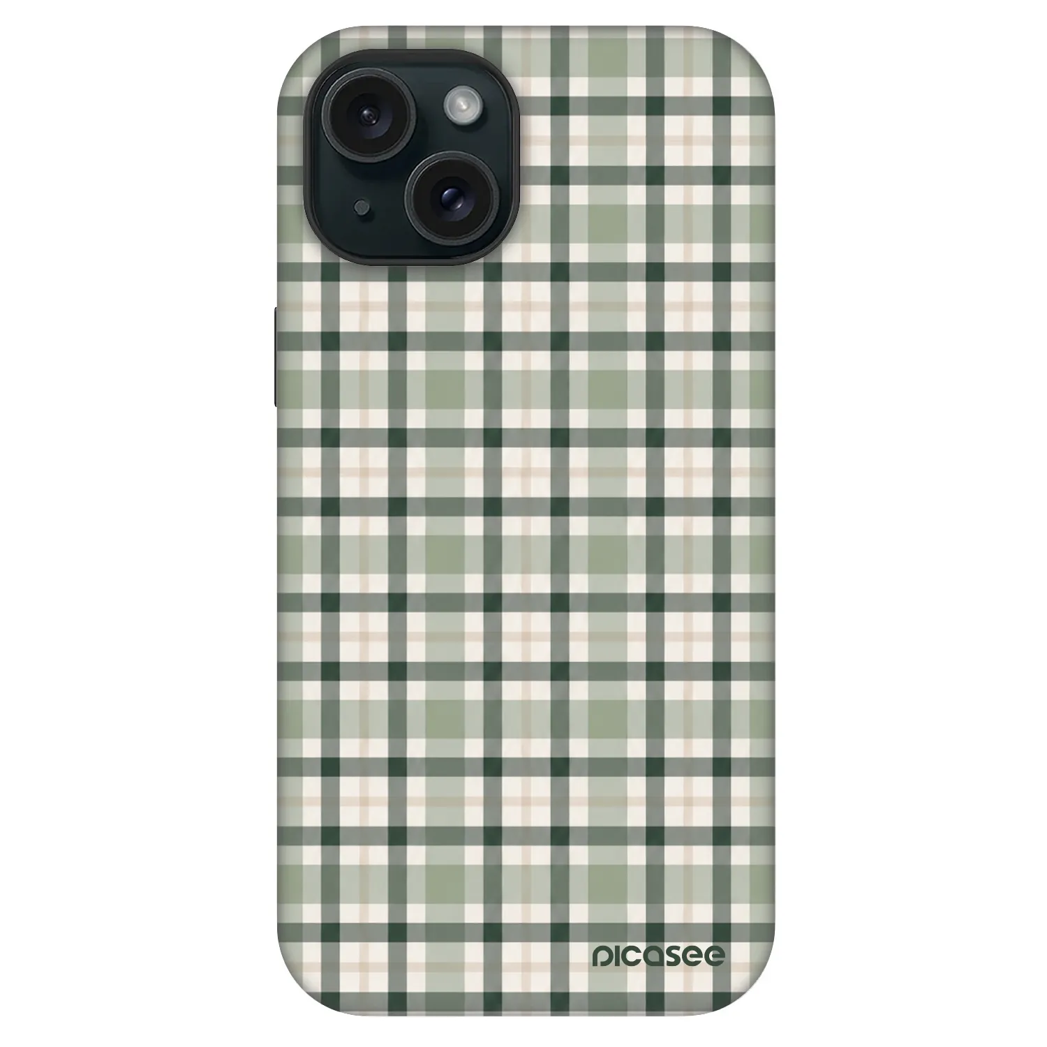 Picasee Fashion Case MagSafe za Apple iPhone 15 - Sage Tartan