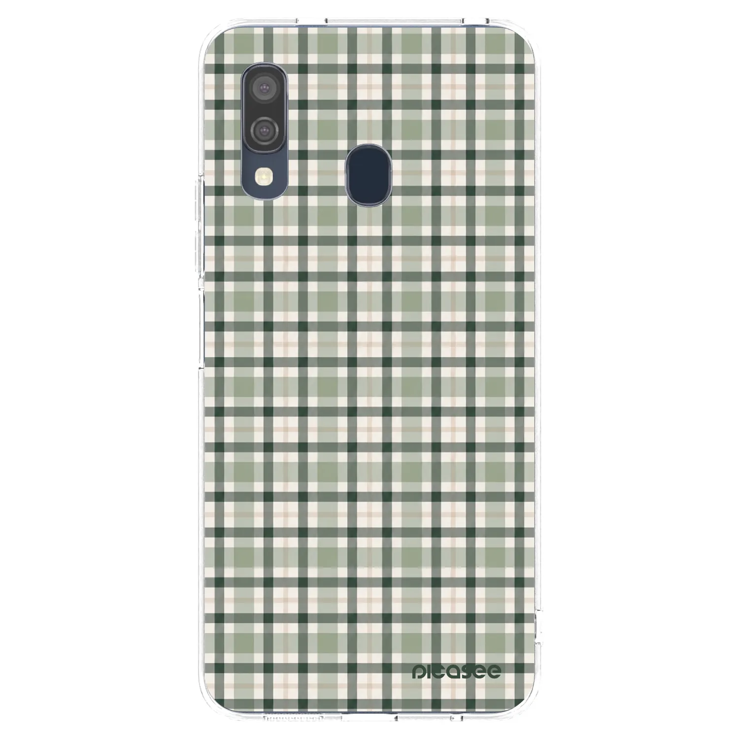 Picasee silikonska prozirna maskica za Samsung Galaxy A40 A405F - Sage Tartan