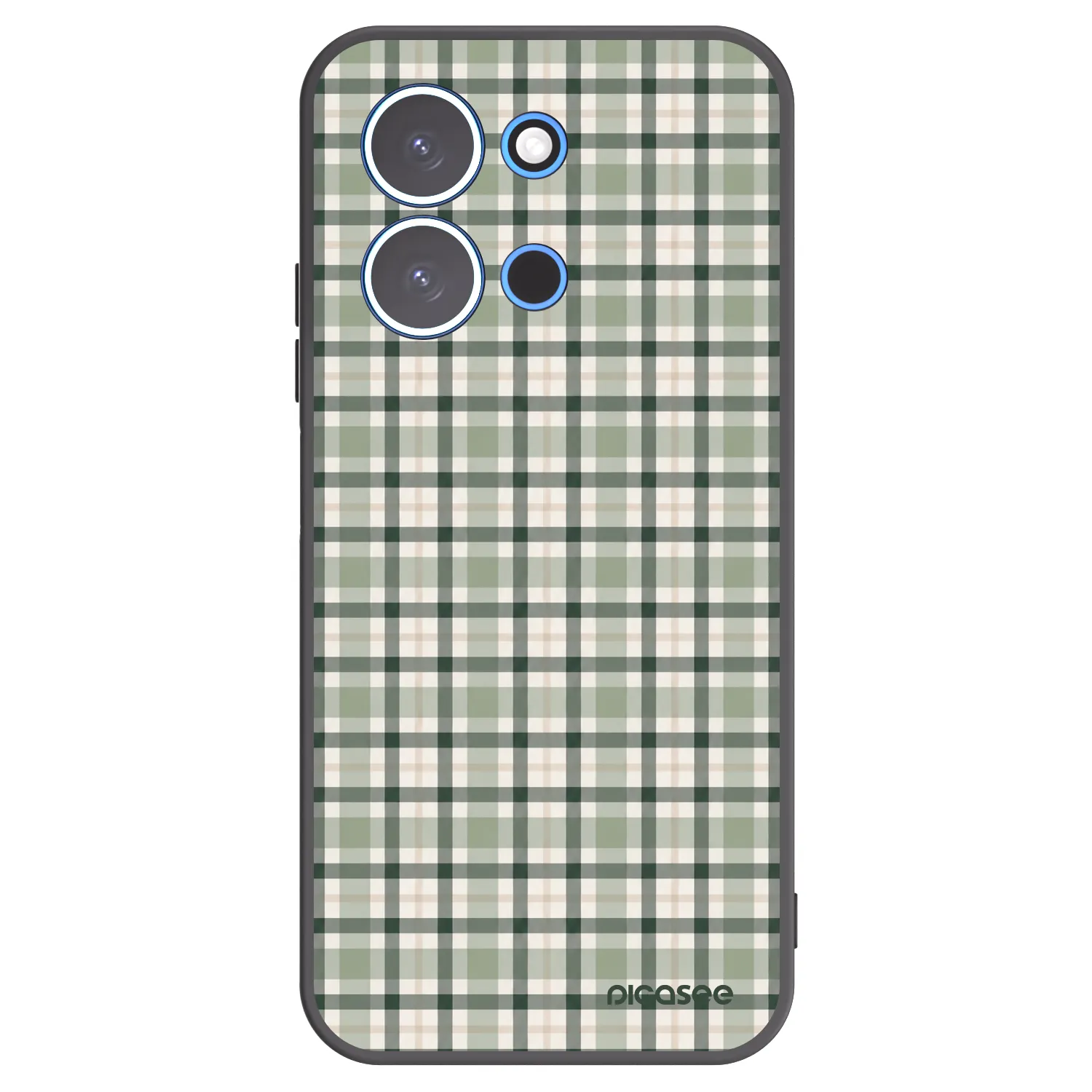 Picasee crna silikonska maskica za Xiaomi Redmi 15C 4G - Sage Tartan