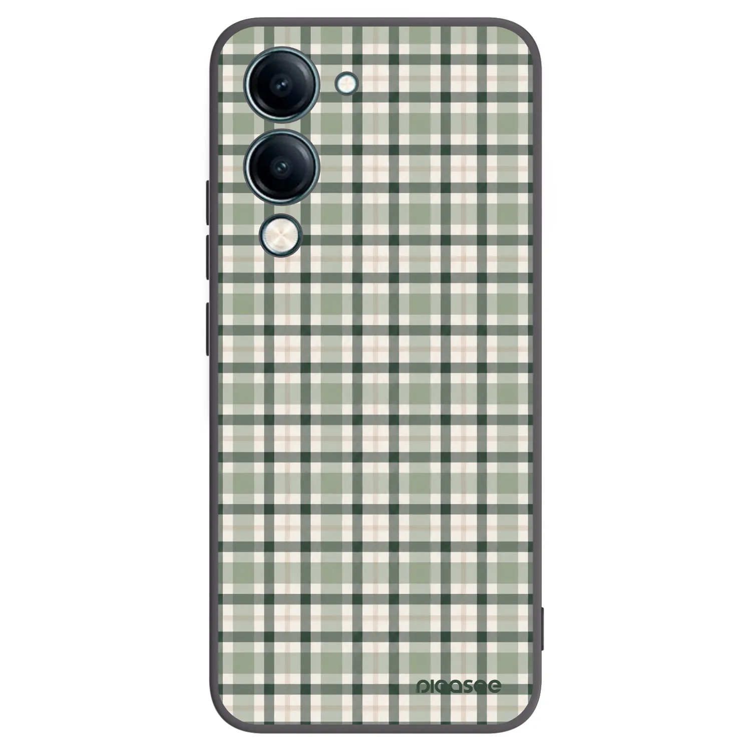 Picasee crna silikonska maskica za Vivo Y29s 5G - Sage Tartan