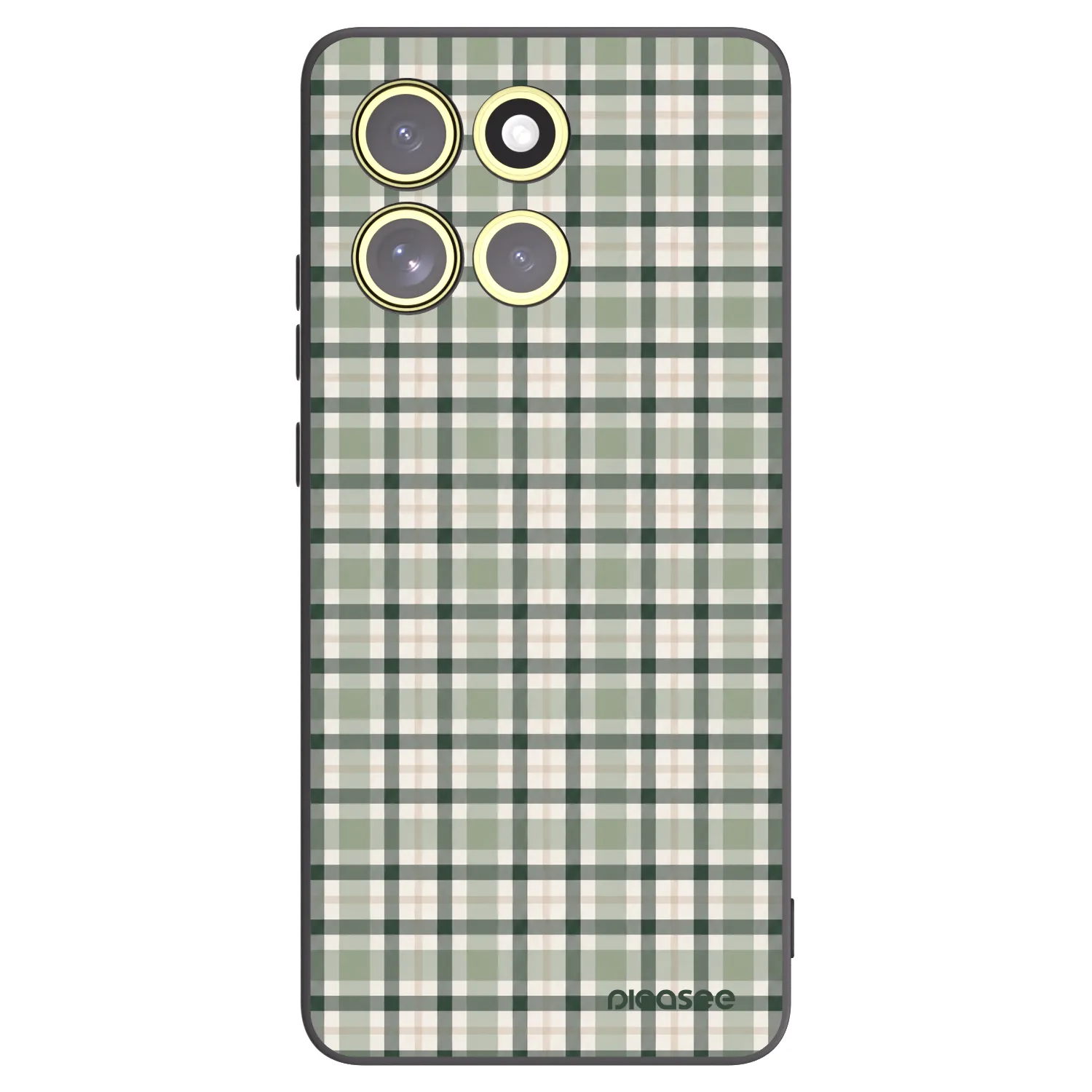 Picasee crna silikonska maskica za Motorola Moto G86 Power 5G - Sage Tartan