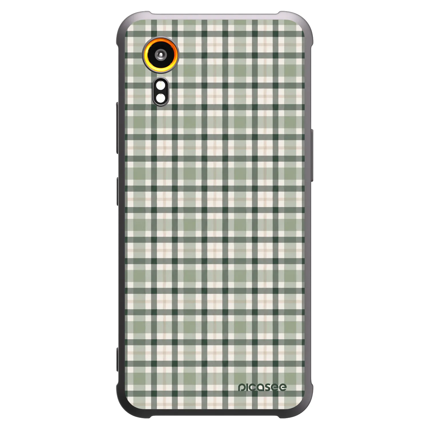 Picasee crna silikonska maskica za Samsung Galaxy XCover 7 - Sage Tartan