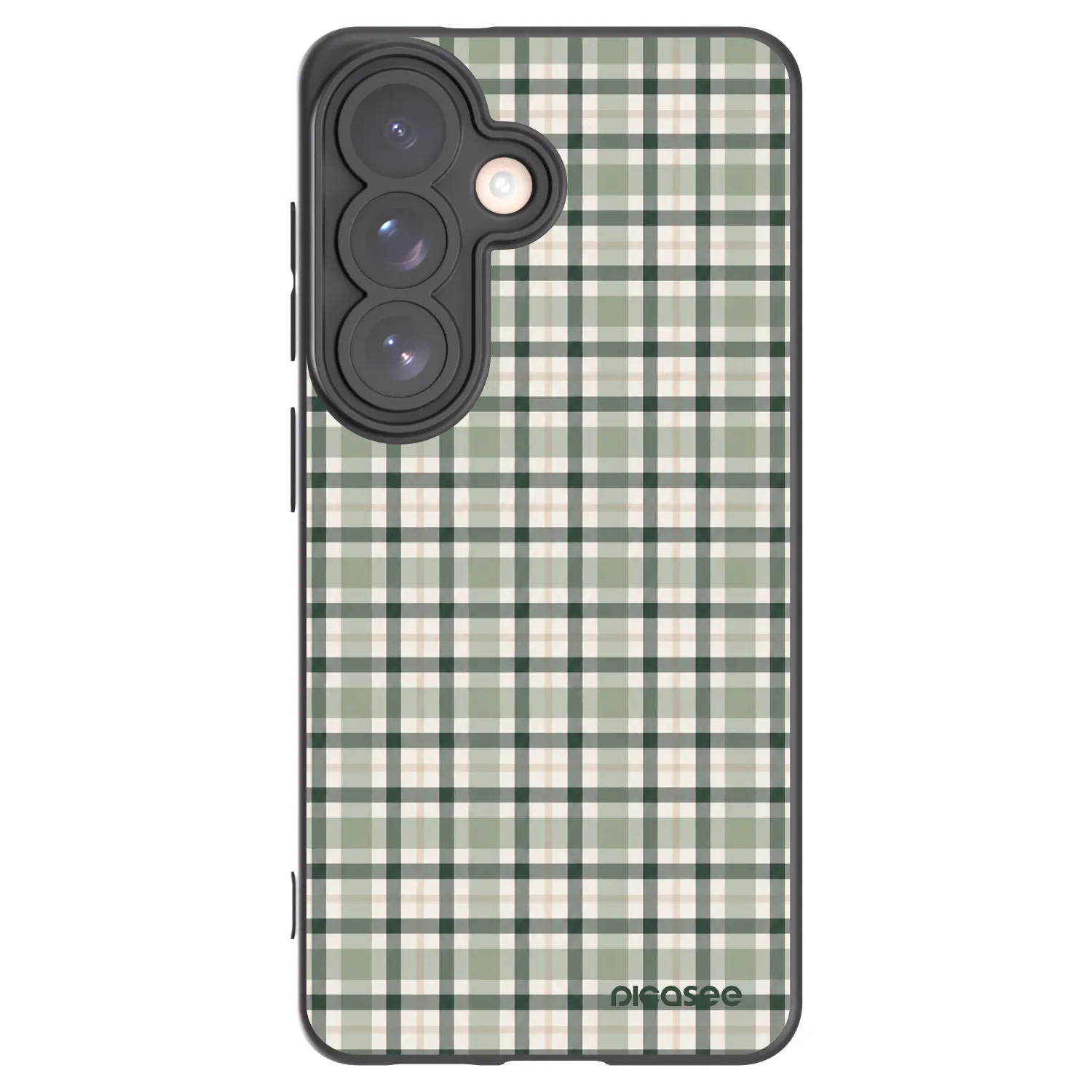 Picasee crna silikonska maskica za Samsung Galaxy S26 - Sage Tartan