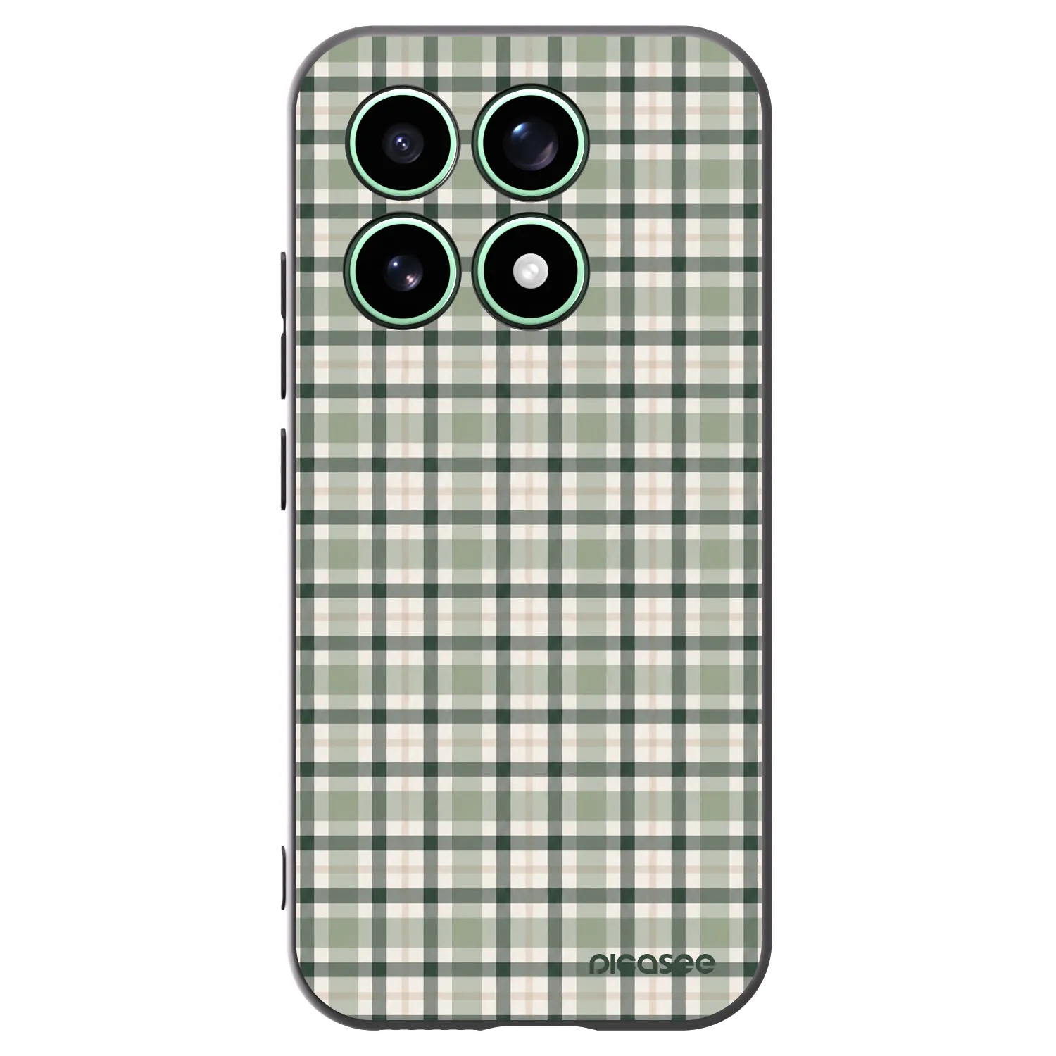 Picasee crna silikonska maskica za Xiaomi 17 - Sage Tartan