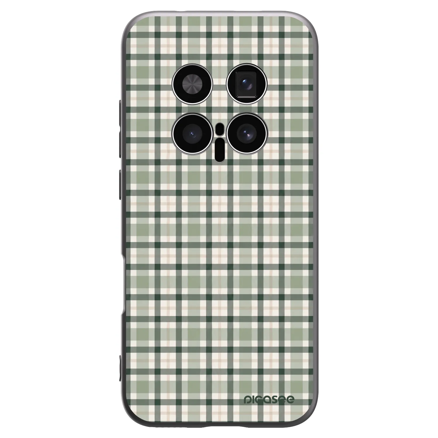 Picasee crna silikonska maskica za Honor Magic8 Pro 5G - Sage Tartan