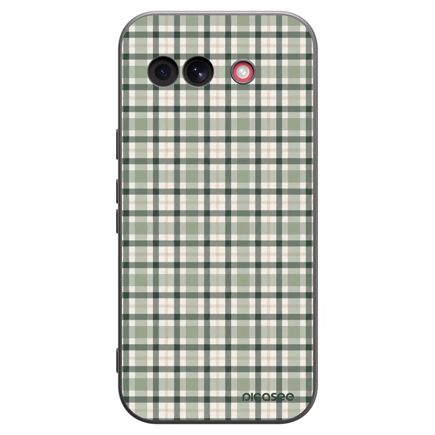 Picasee crna silikonska maskica za Google Pixel 10a - Sage Tartan