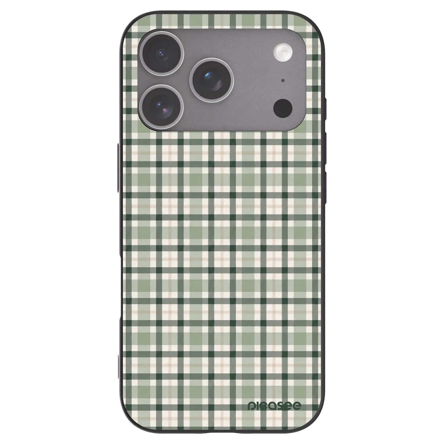 Picasee crna silikonska maskica za Apple iPhone 18 Pro - Sage Tartan