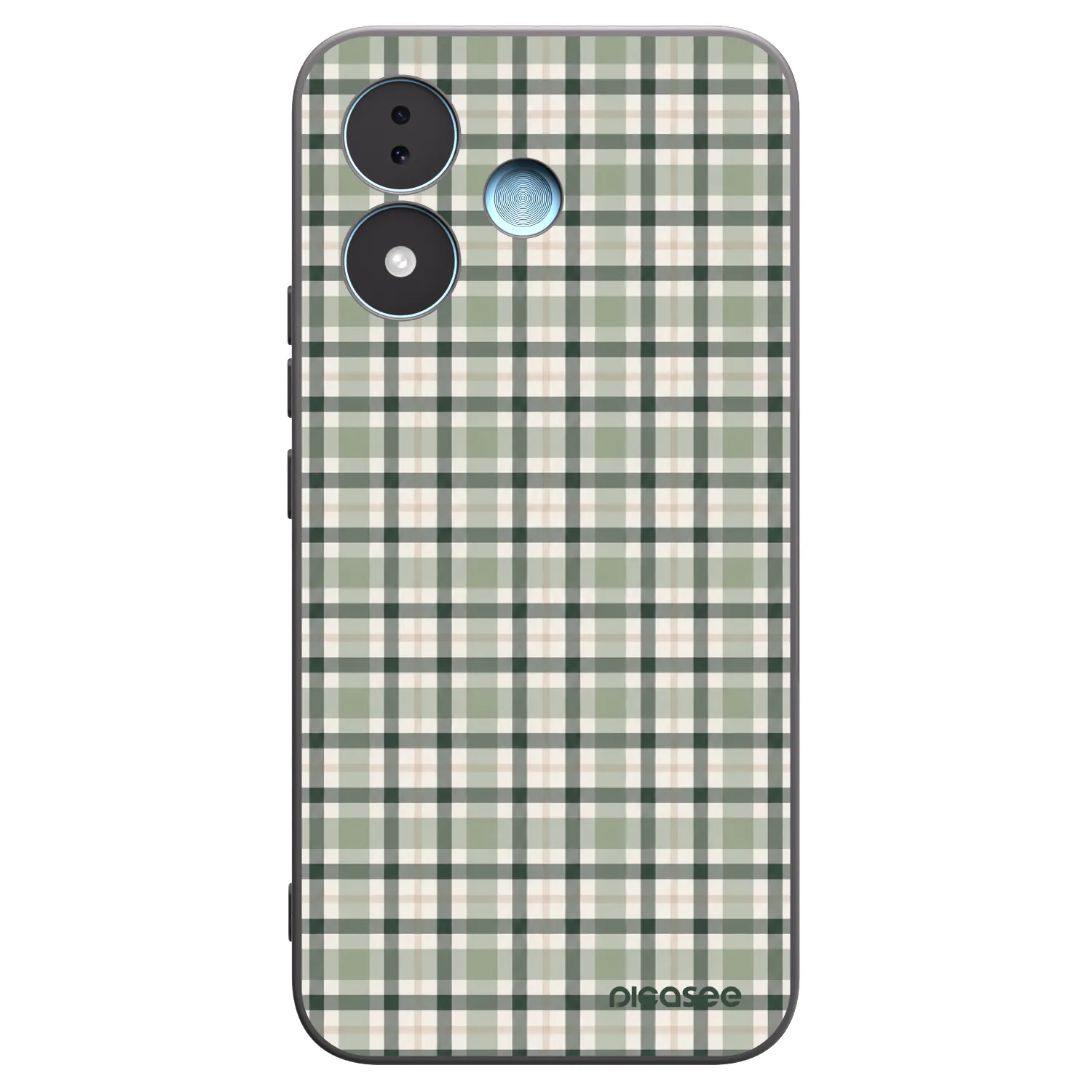 Picasee crna silikonska maskica za Xiaomi Redmi Note 17 5G - Sage Tartan