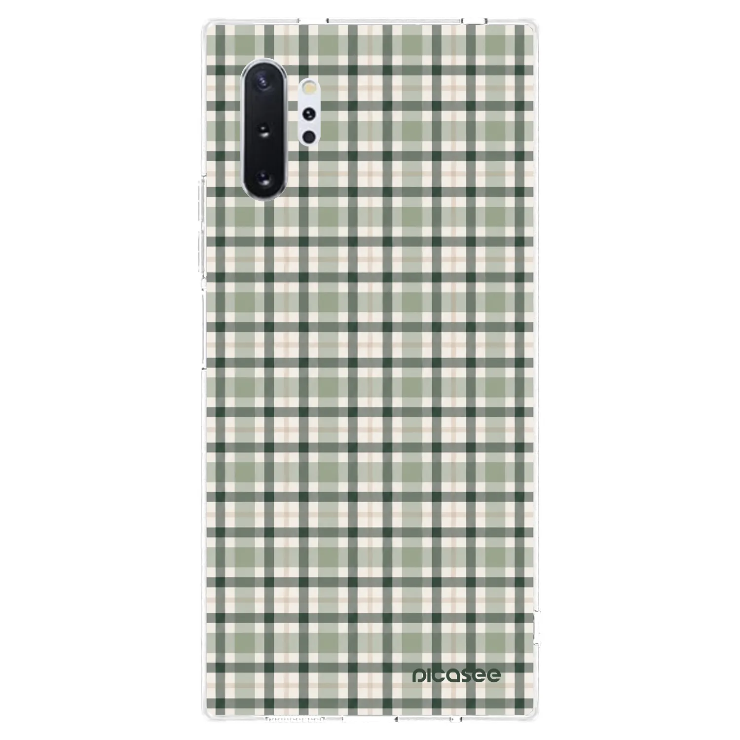 Picasee silikonska prozirna maskica za Samsung Galaxy Note 10+ N975F - Sage Tartan