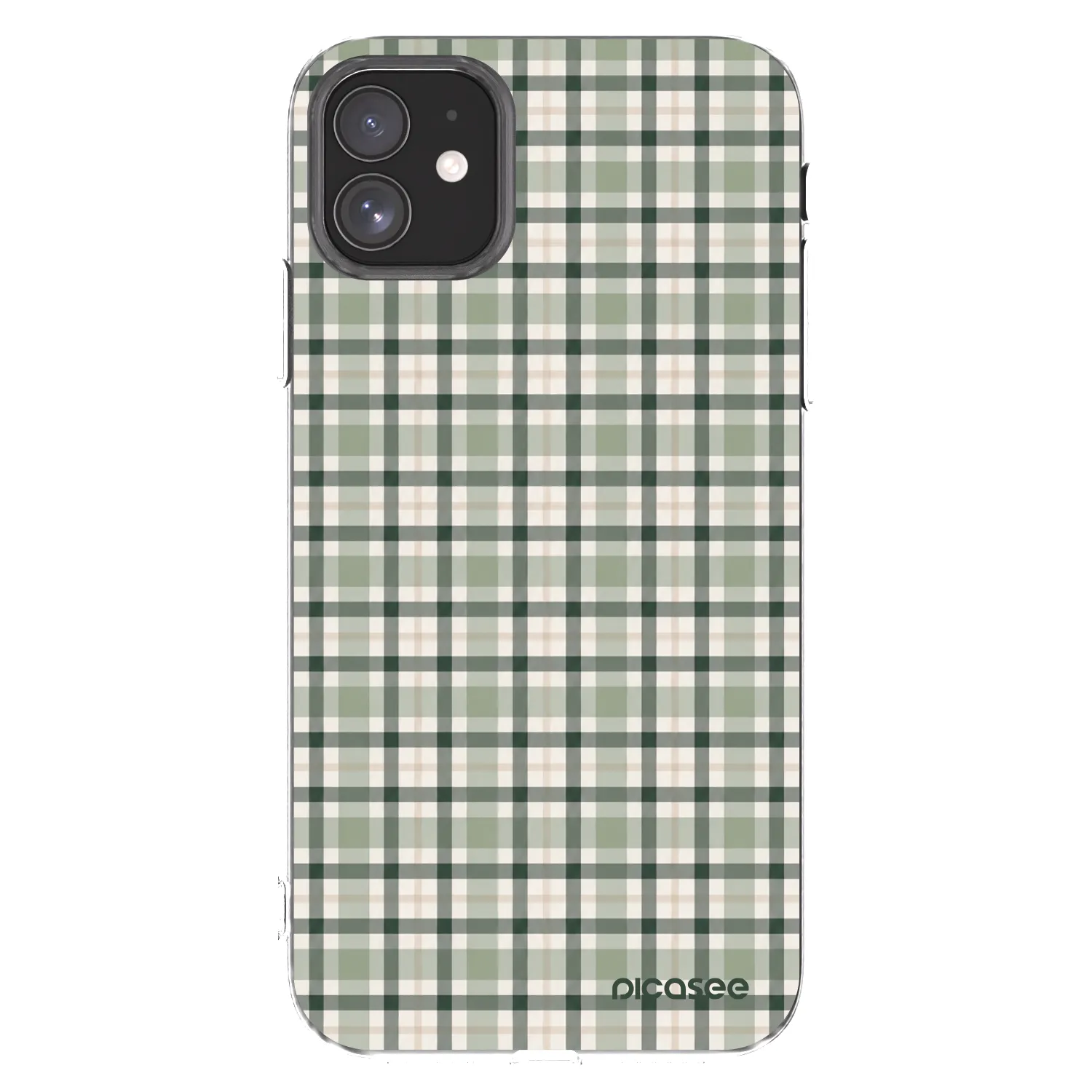 Picasee silikonska prozirna maskica za Apple iPhone 11 - Sage Tartan