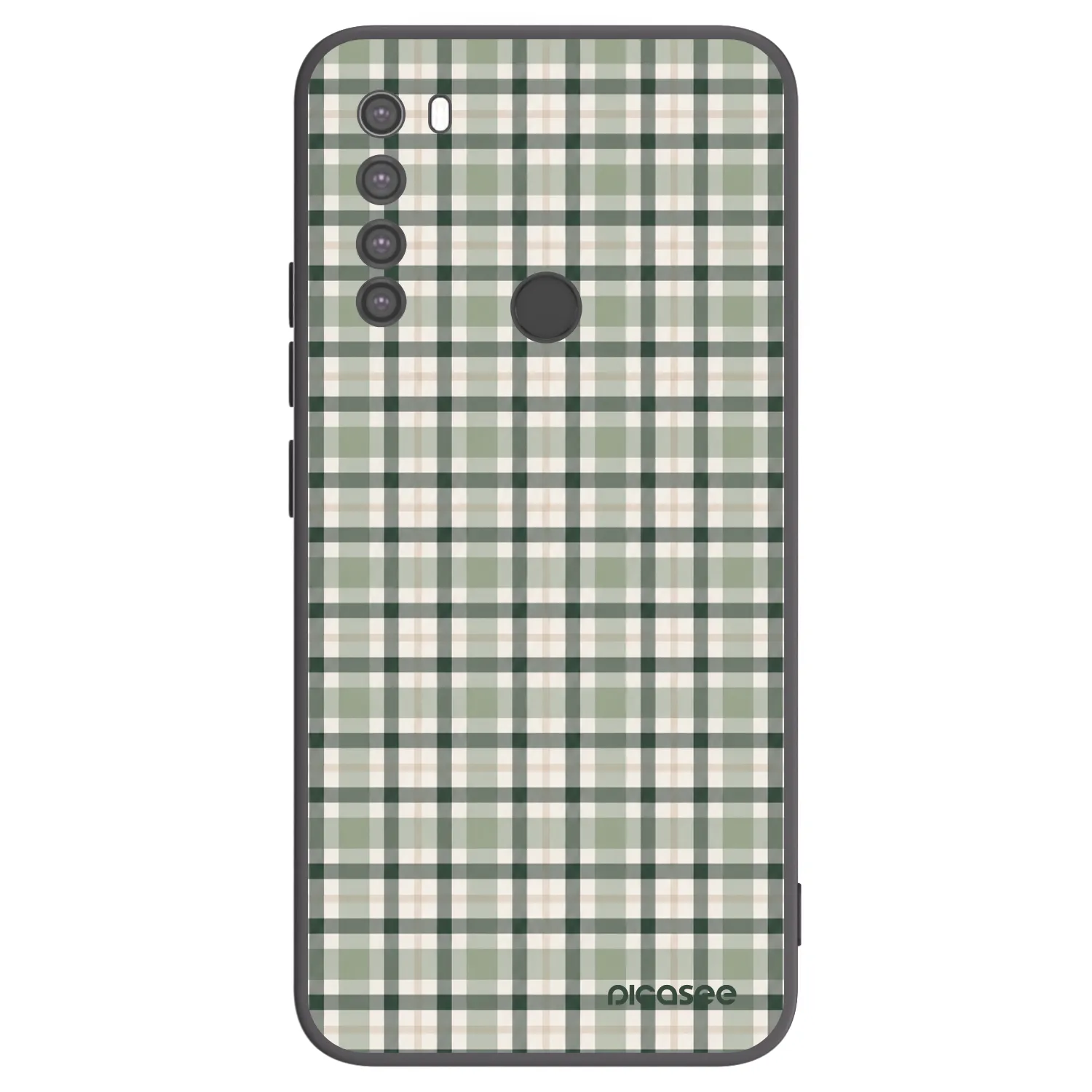 Picasee crna silikonska maskica za Xiaomi Redmi Note 8 - Sage Tartan