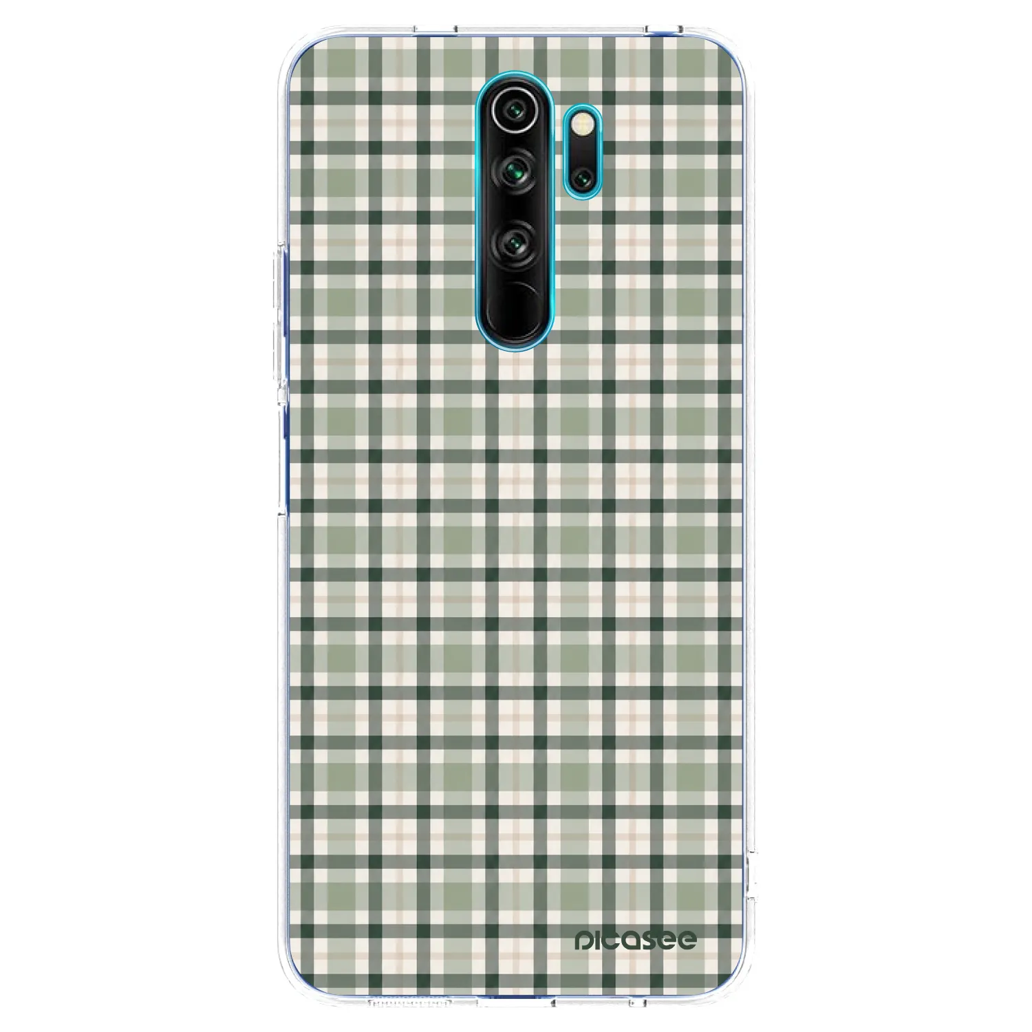 Picasee silikonska prozirna maskica za Xiaomi Redmi Note 8 Pro - Sage Tartan