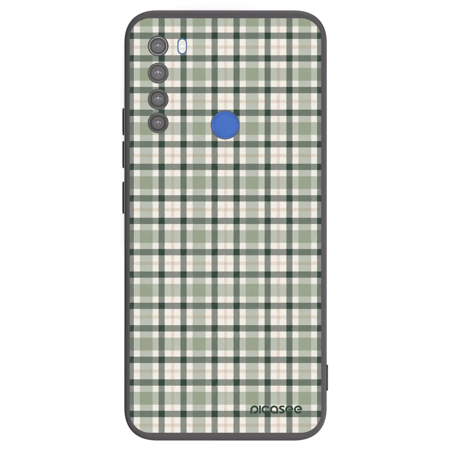 Picasee crna silikonska maskica za Xiaomi Redmi Note 8T - Sage Tartan