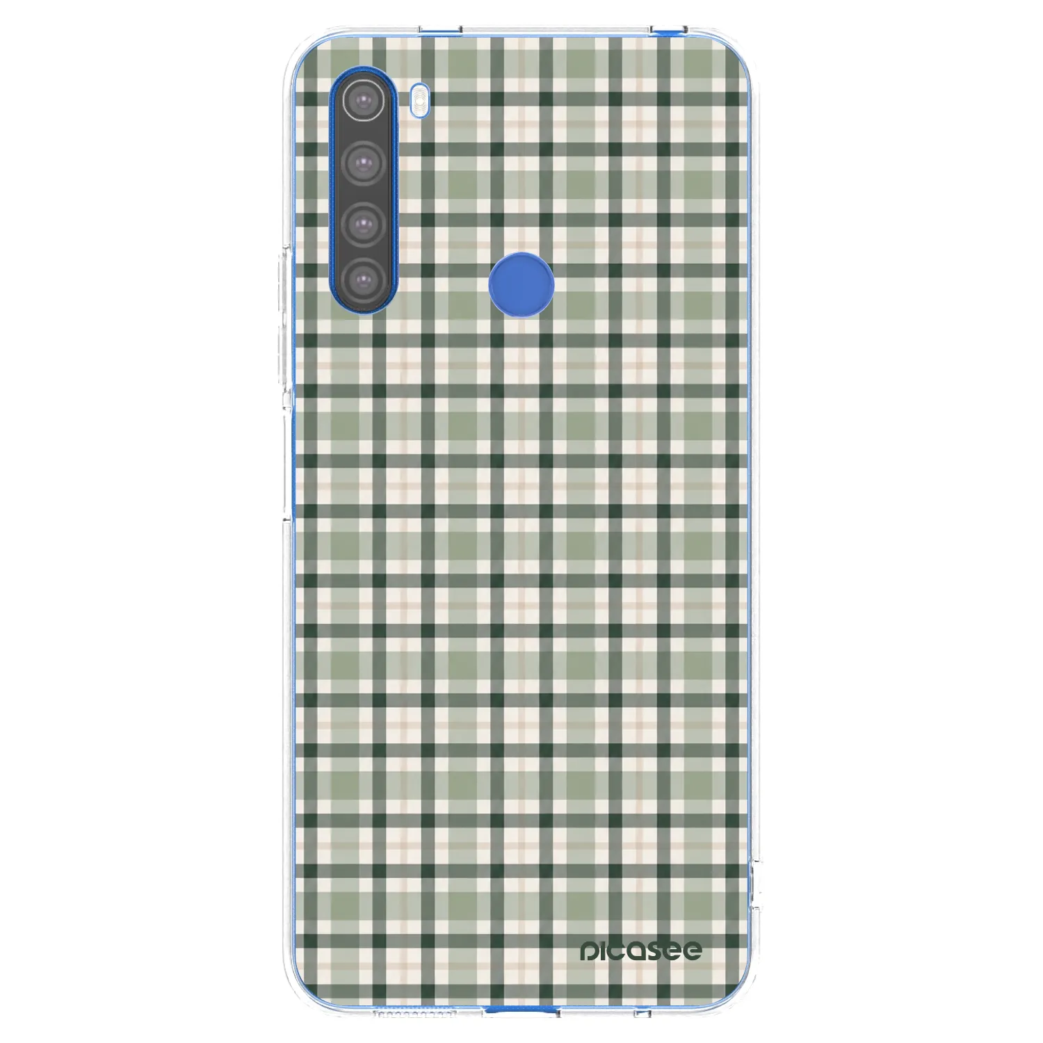 Picasee silikonska prozirna maskica za Xiaomi Redmi Note 8T - Sage Tartan