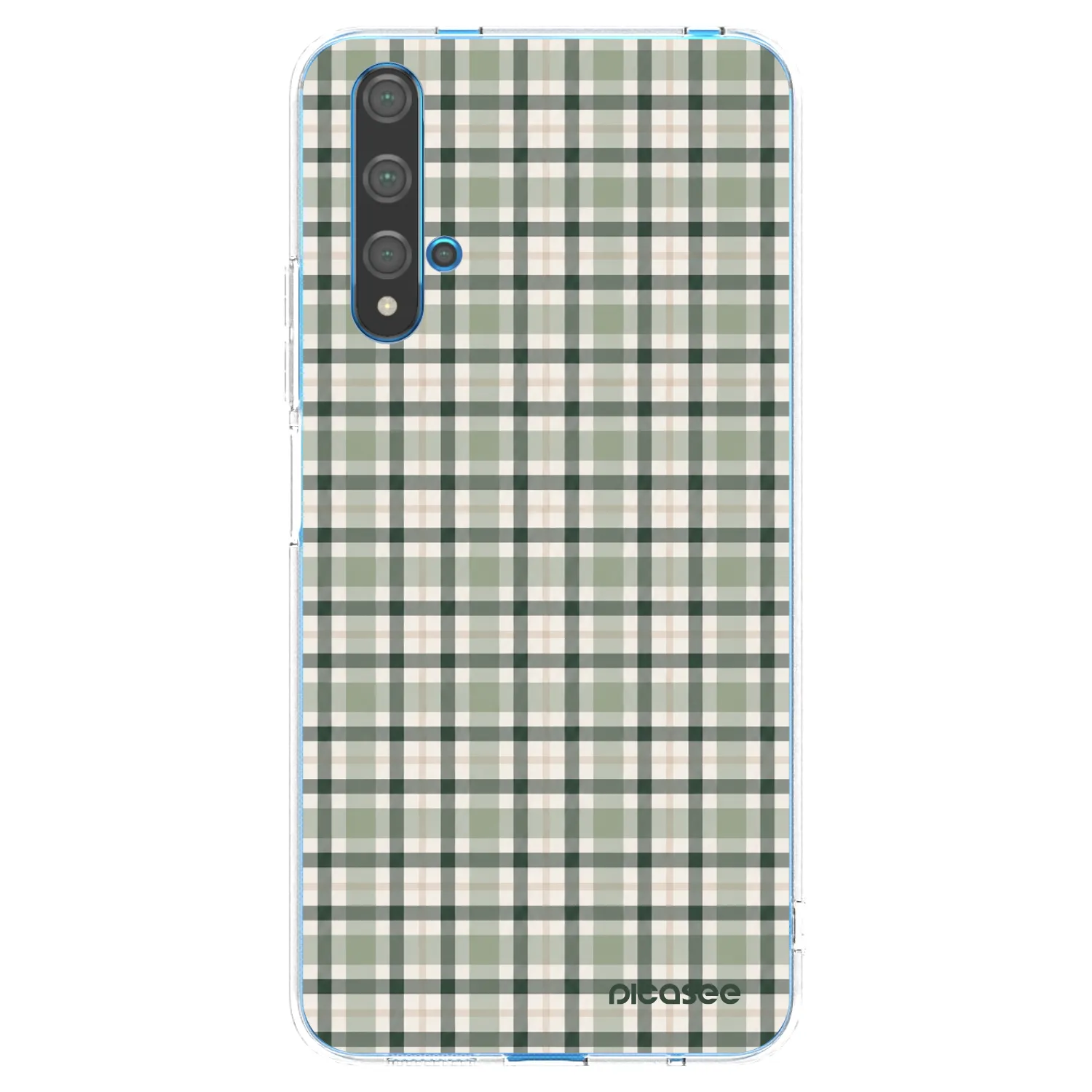 Picasee silikonska prozirna maskica za Huawei Nova 5T - Sage Tartan
