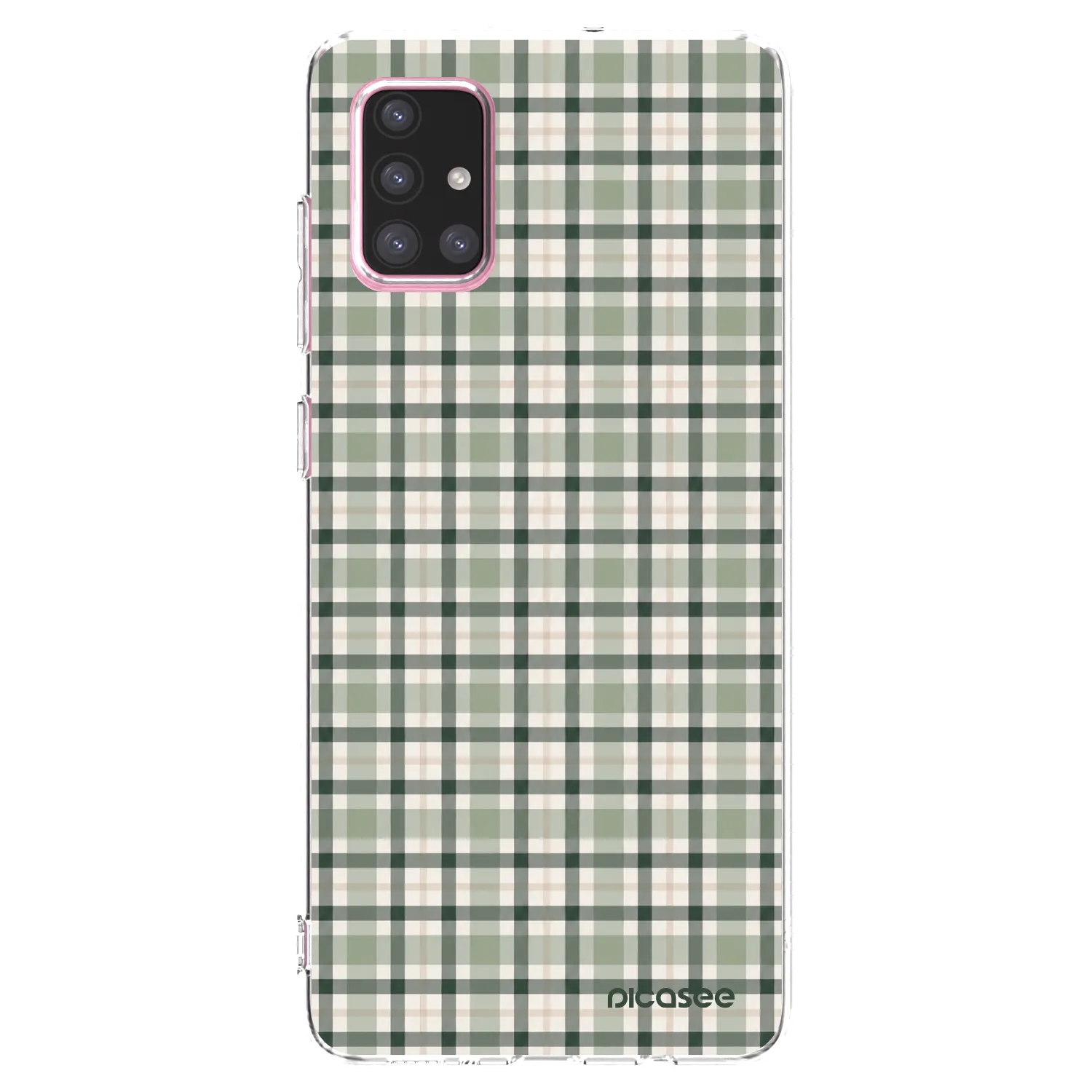 Picasee silikonska prozirna maskica za Samsung Galaxy A71 A715F - Sage Tartan