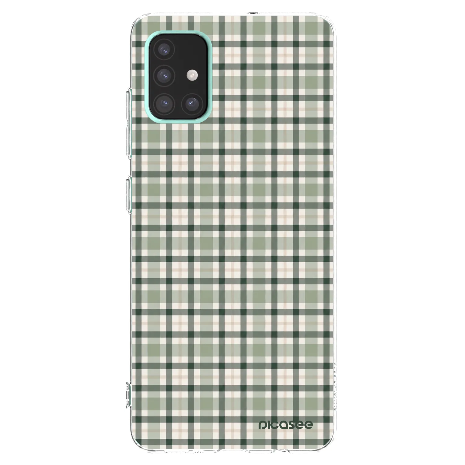 Picasee silikonska prozirna maskica za Samsung Galaxy A51 A515F - Sage Tartan