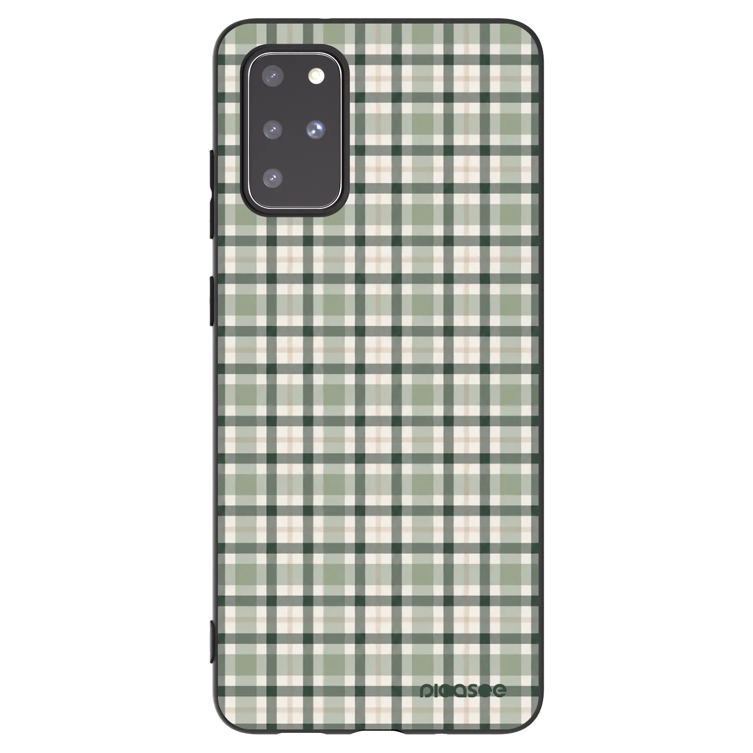 Picasee crna silikonska maskica za Samsung Galaxy S20+ G985F - Sage Tartan
