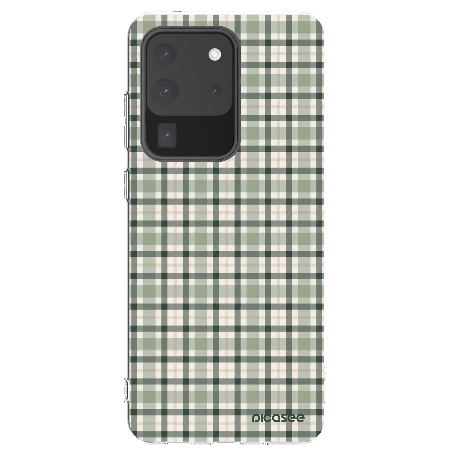 Picasee silikonska prozirna maskica za Samsung Galaxy S20 Ultra 5G G988F - Sage Tartan