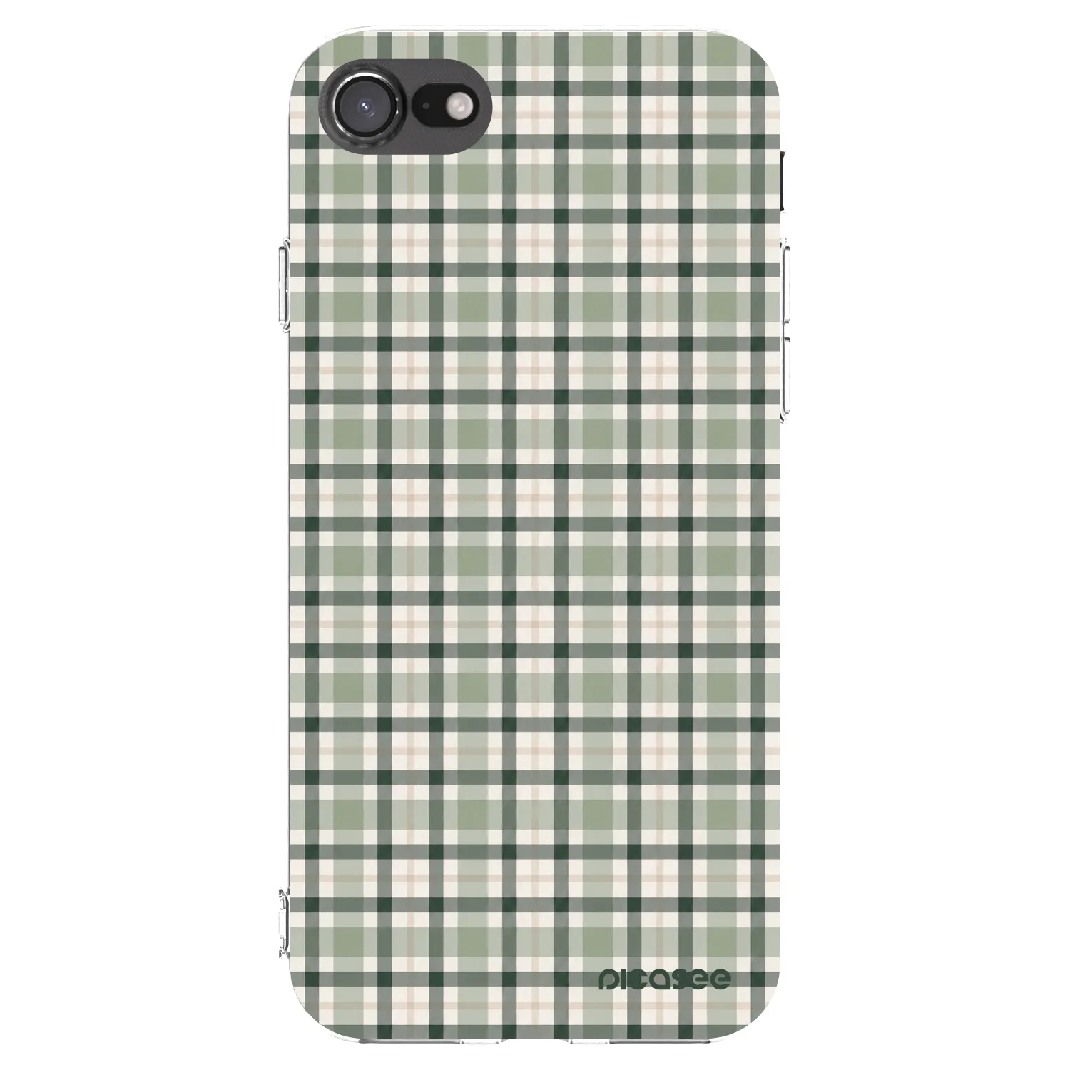 Picasee silikonska prozirna maskica za Apple iPhone SE 2020 - Sage Tartan