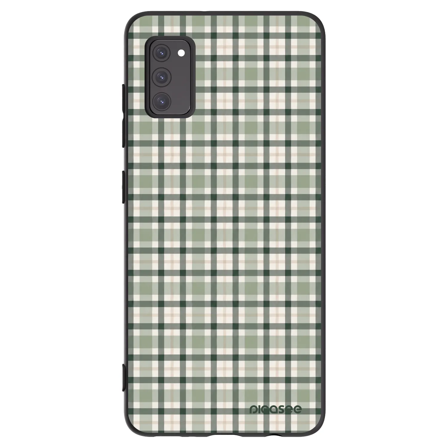 Picasee crna silikonska maskica za Samsung Galaxy A41 A415F - Sage Tartan