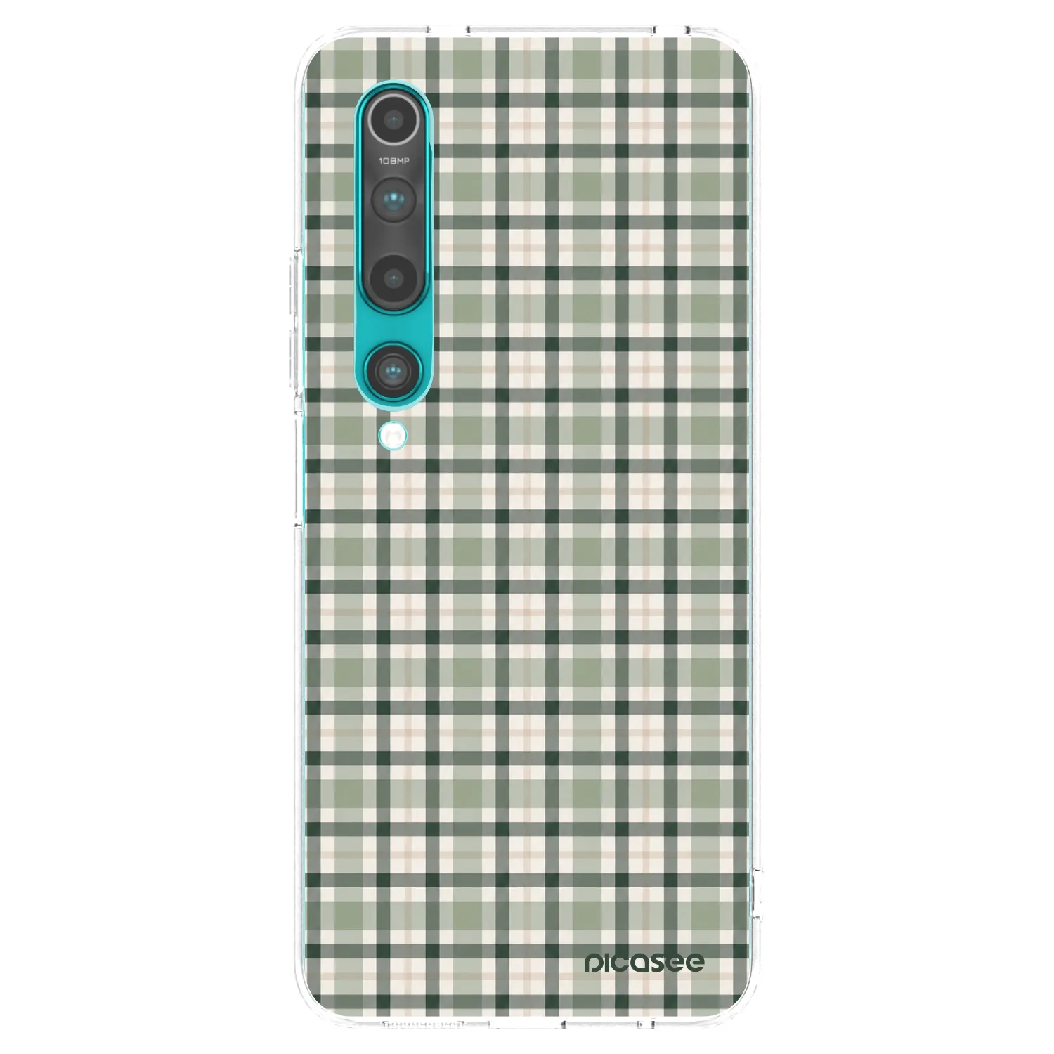 Picasee silikonska prozirna maskica za Xiaomi Mi 10 - Sage Tartan
