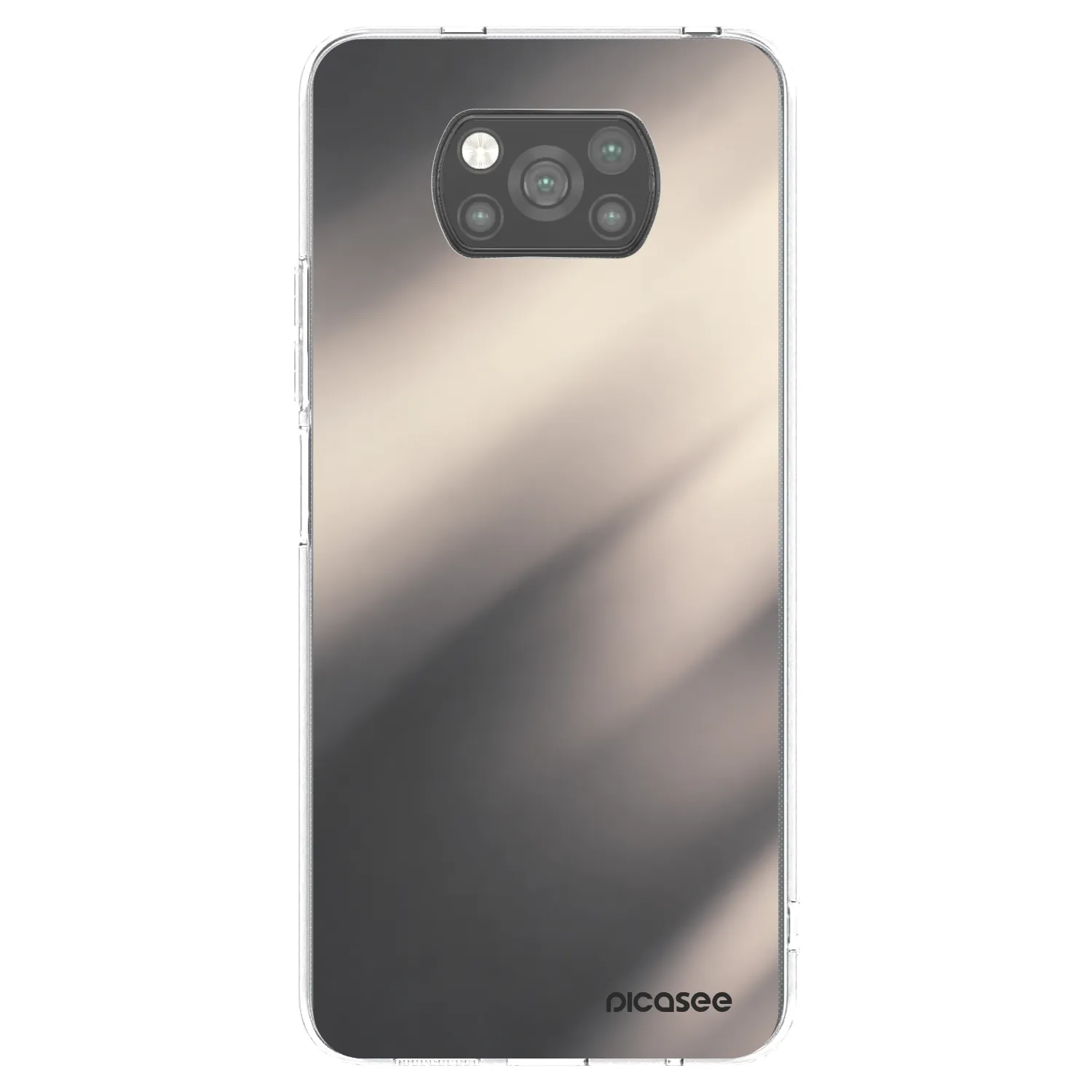 Picasee crna silikonska maskica za Xiaomi Poco X3 - Smoky Beige